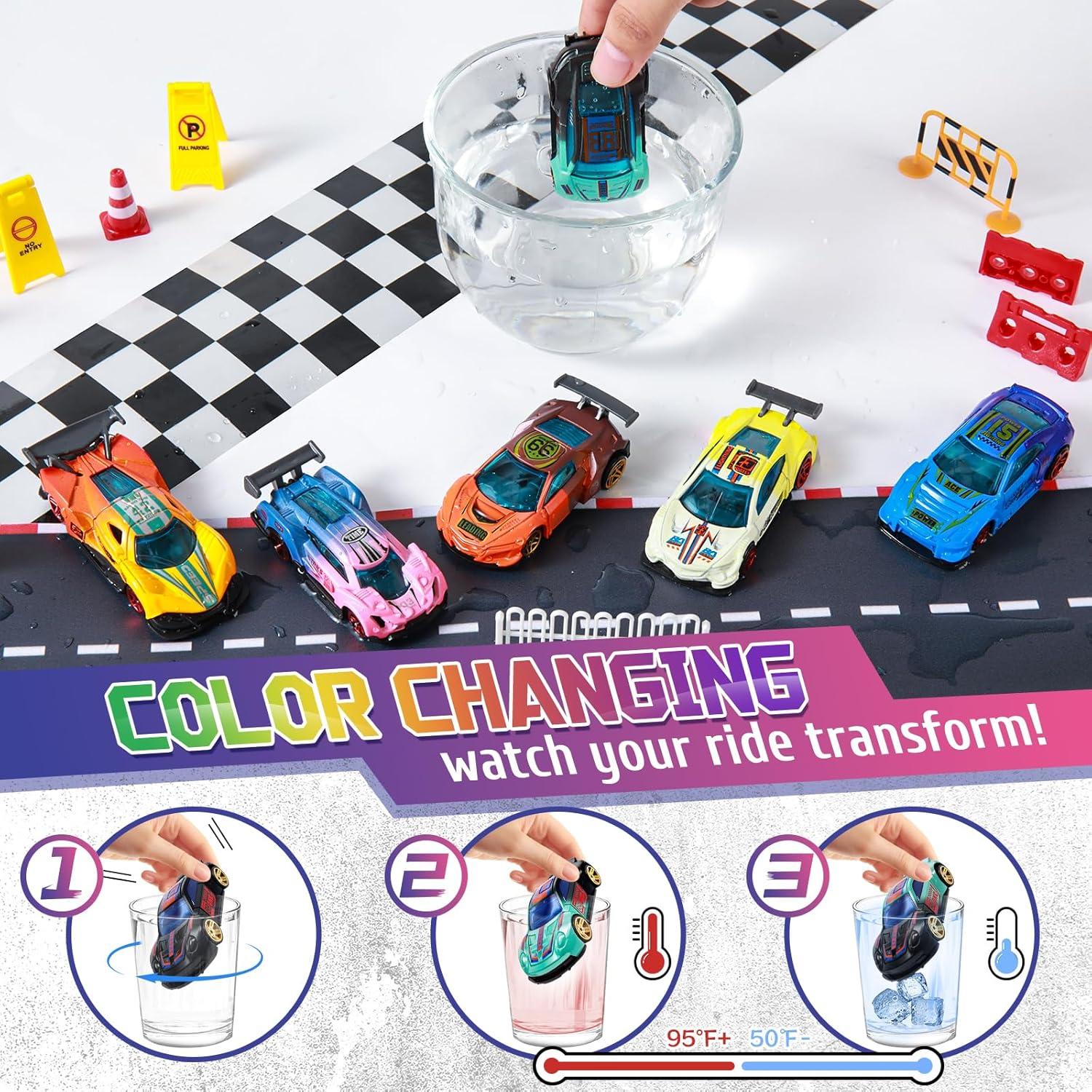 Coches que Cambian de Color MACALOCA - 6 Piezas 1:64