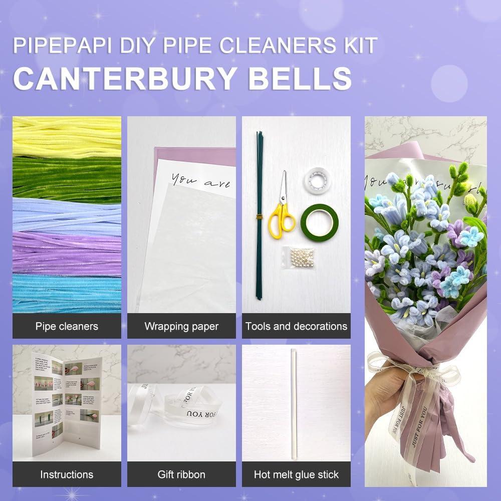 Kit de Limpiadores de Tubos PipePapi 260Pcs para Flores Bluebell