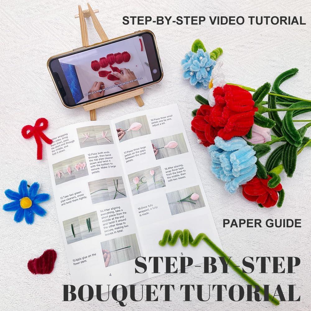 Kit de Limpiadores de Tubos PipePapi 260Pcs para Flores Bluebell