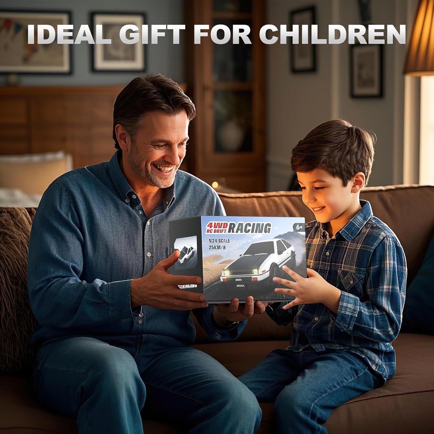 Coche RC Drift 1:24 Shantou 25 km/h 4WD Luces LED