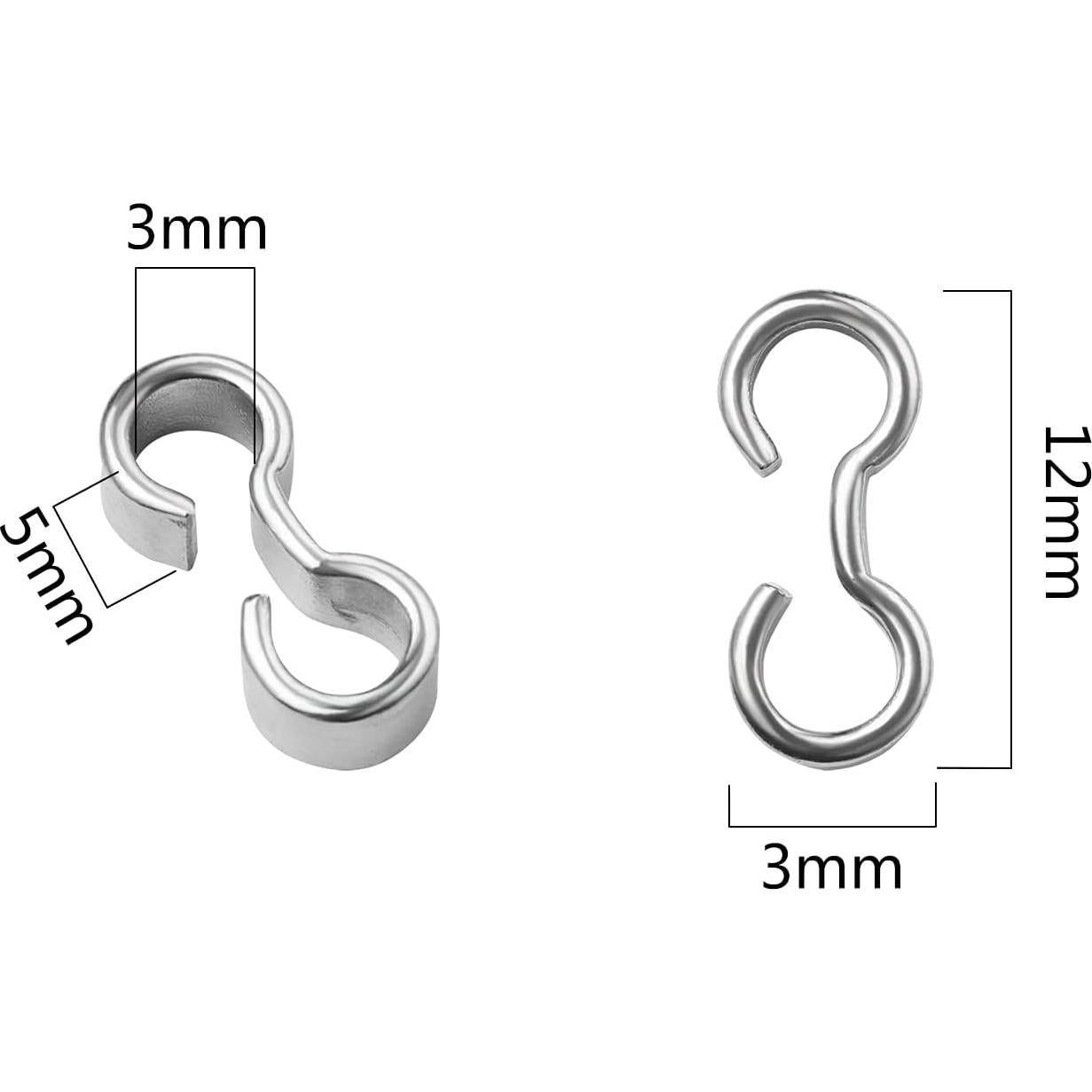 Conectores de Enlace Rápido LiQunSweet 200 Pcs 12mm Acero Inoxidable