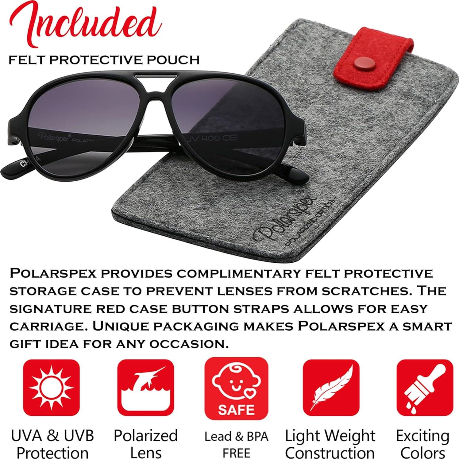 Gafas de sol PolarSpex para niños aviador polarizadas UV 100%