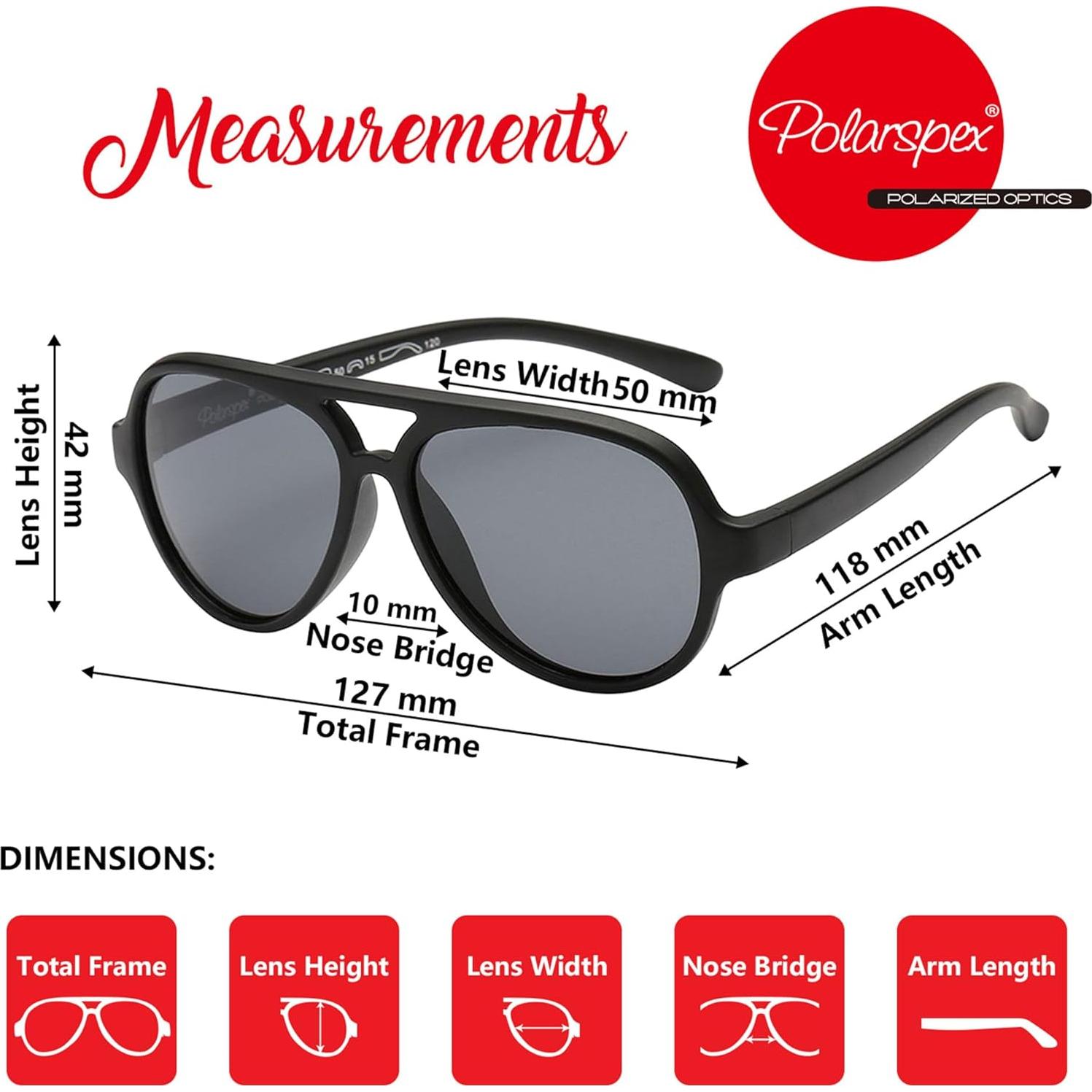 Gafas de sol PolarSpex para niños aviador polarizadas UV 100%