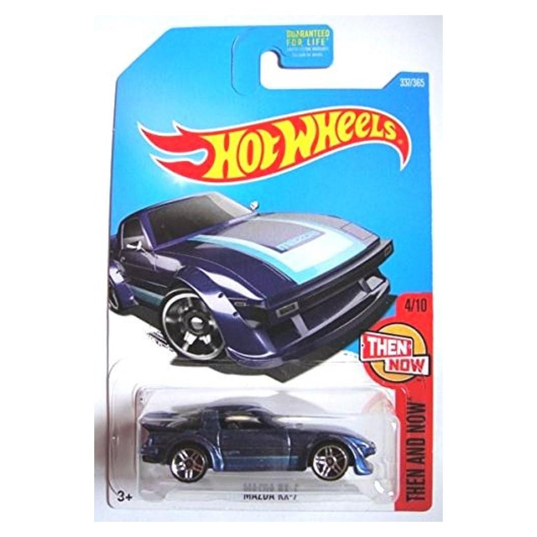 Hot Wheels Mazda RX-7 2017 Entonces y Ahora Azul 1:64