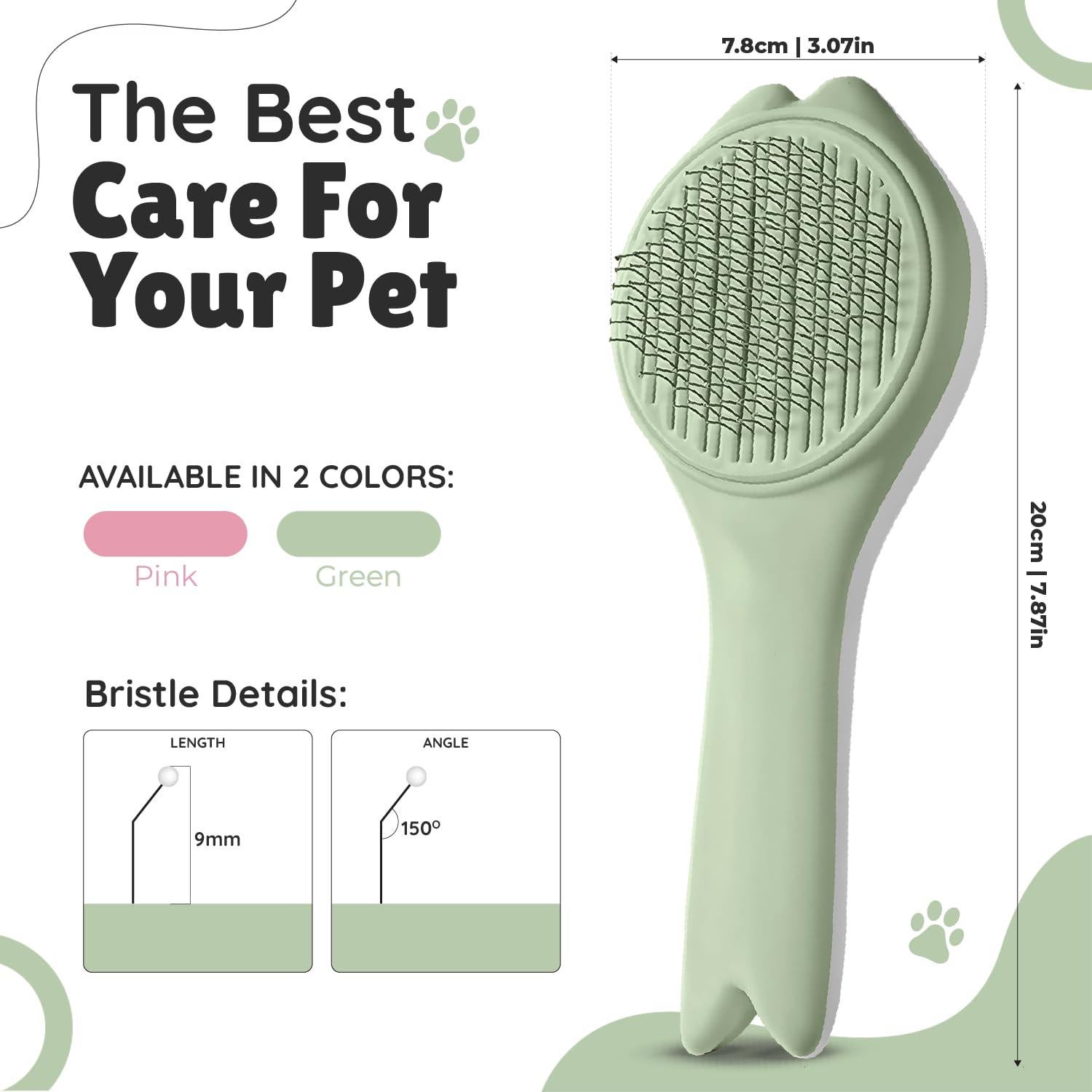 Cepillo Slicker Autolimpiante Petsupply Guy para Perros y Gatos