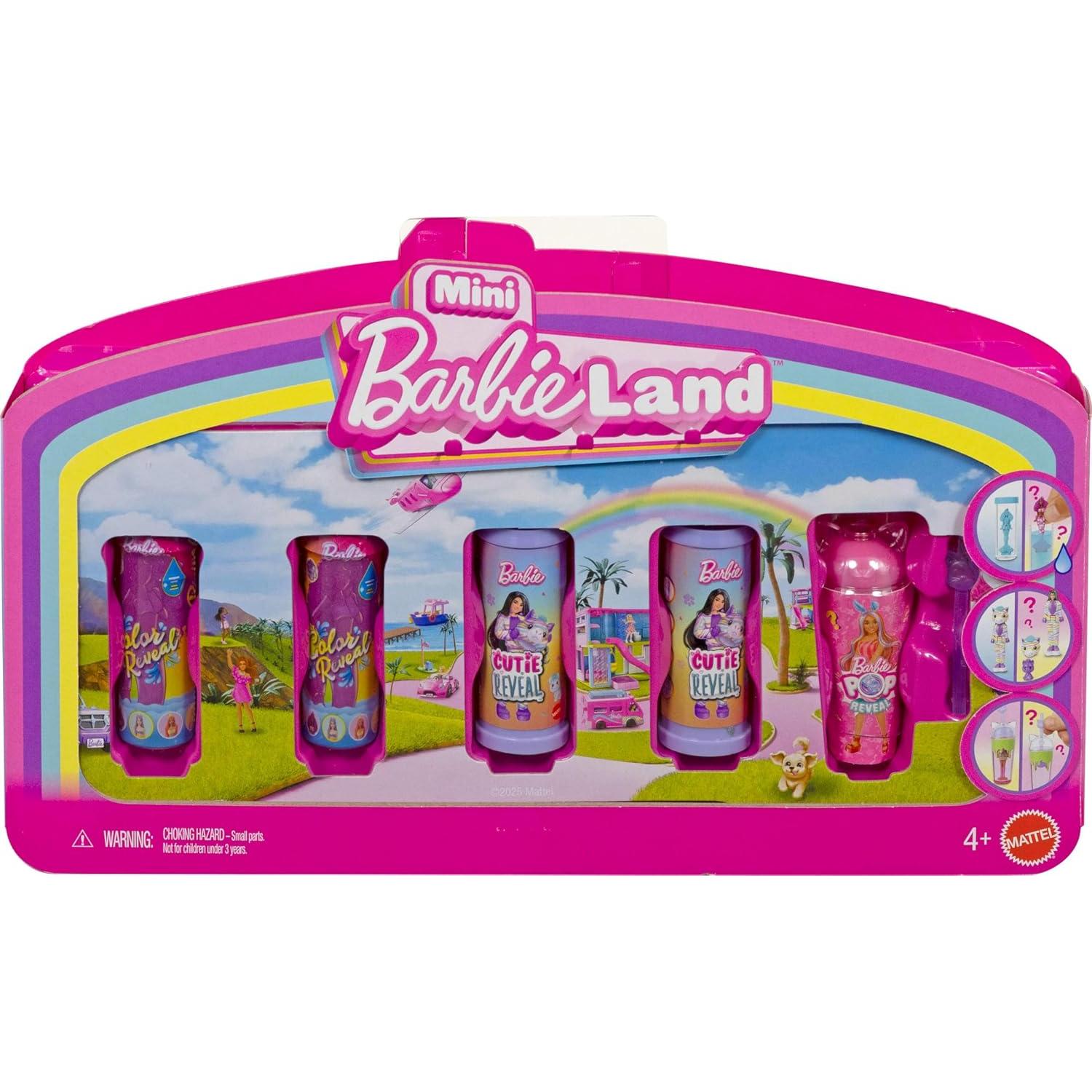 Paquete de 5 Muñecas Mini Barbie Land - Revelación Sorpresa
