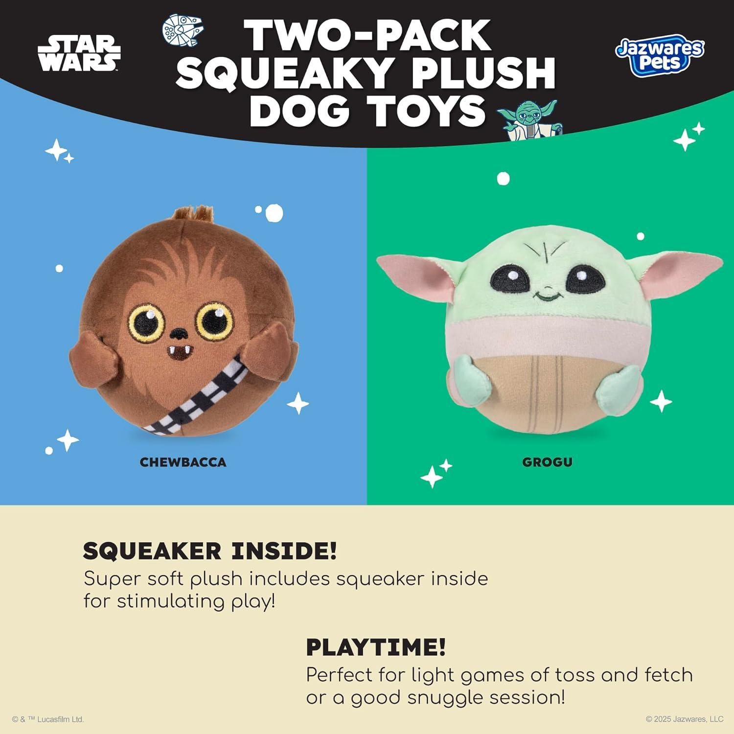 Juguete de Peluche Squeaky para Perros Star Wars 2-Pack