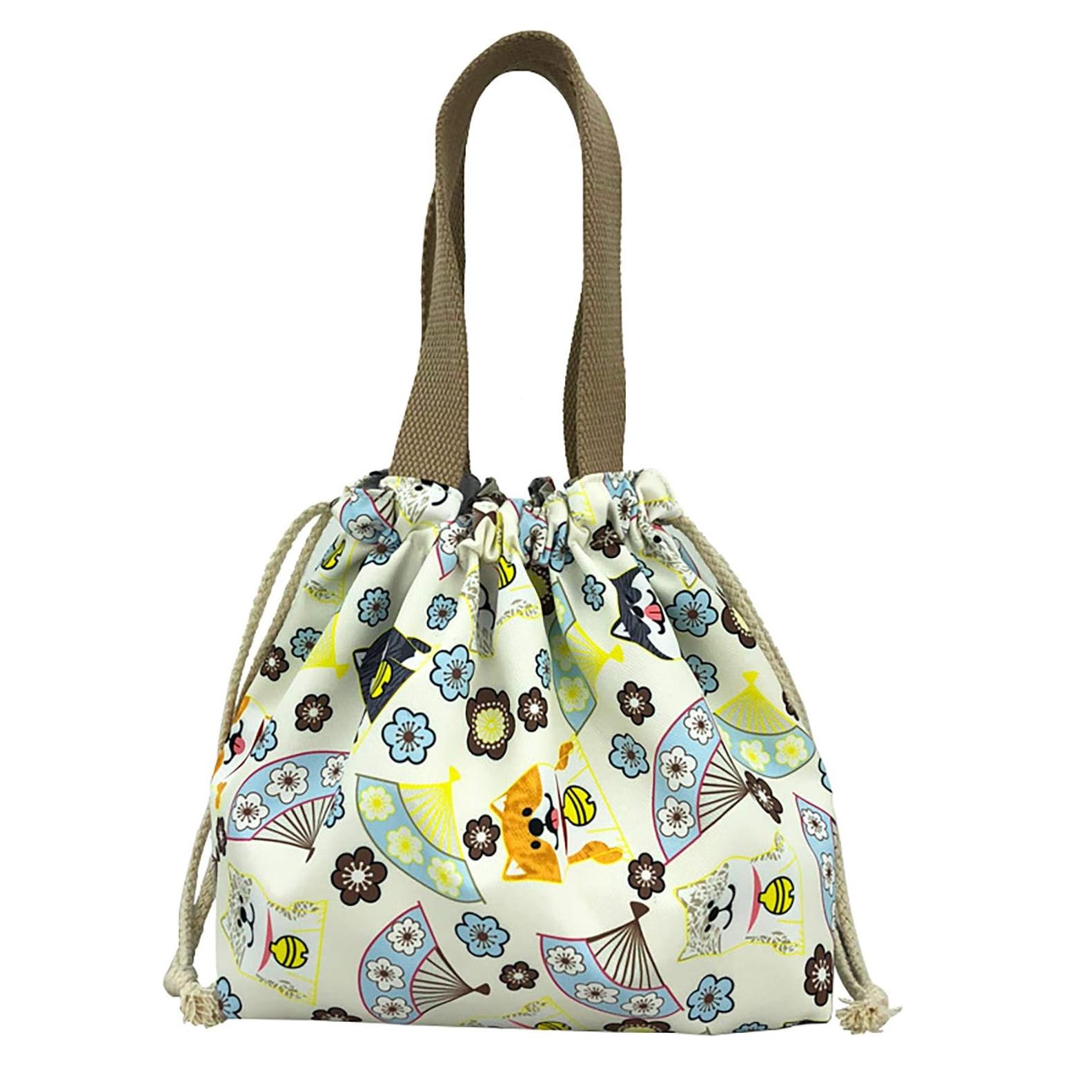 Bolsa de Almuerzo Reutilizable Enyuwlcm Gato Beige 20x13x20 cm