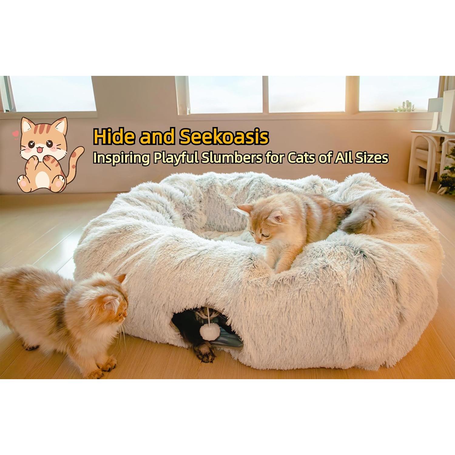 Cueva de Gato Donut Extra Grande XxingSheep 108x85 cm Gris