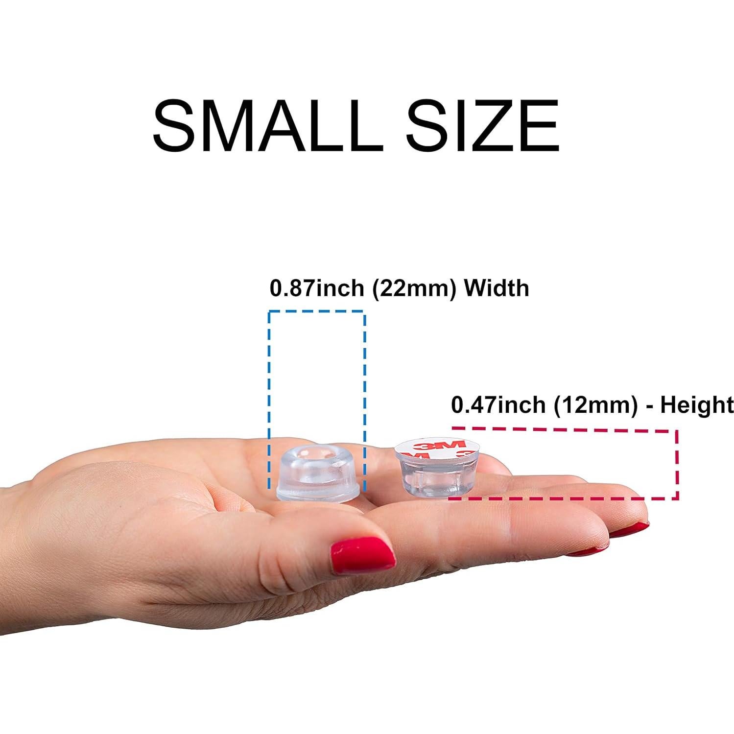 Topes de Puerta Transparentes Be Strongest - 12 Pcs 2.2cm