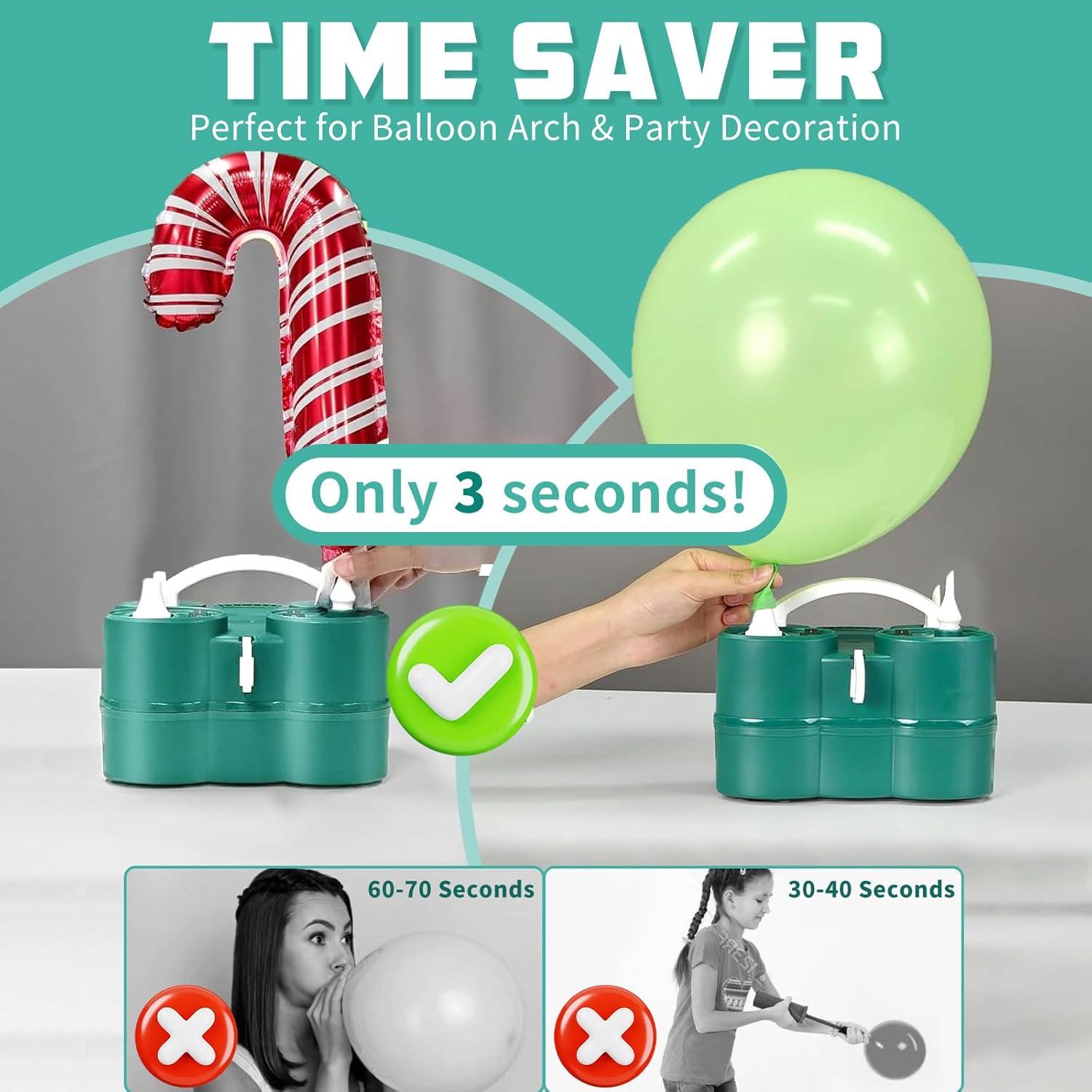 Bomba de aire eléctrica Biapian 3 en 1 para globos y flotadores