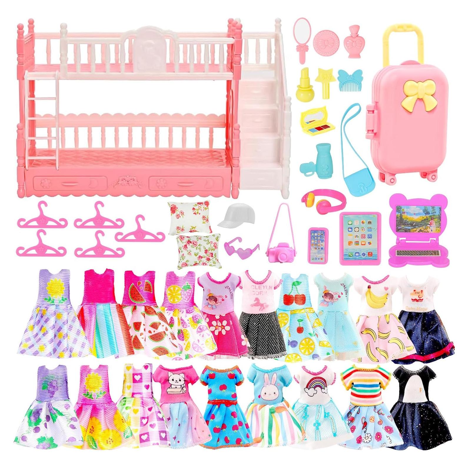 Conjunto Miniatuas 44 Pcs Pamonrueer - Vestidos y Accesorios