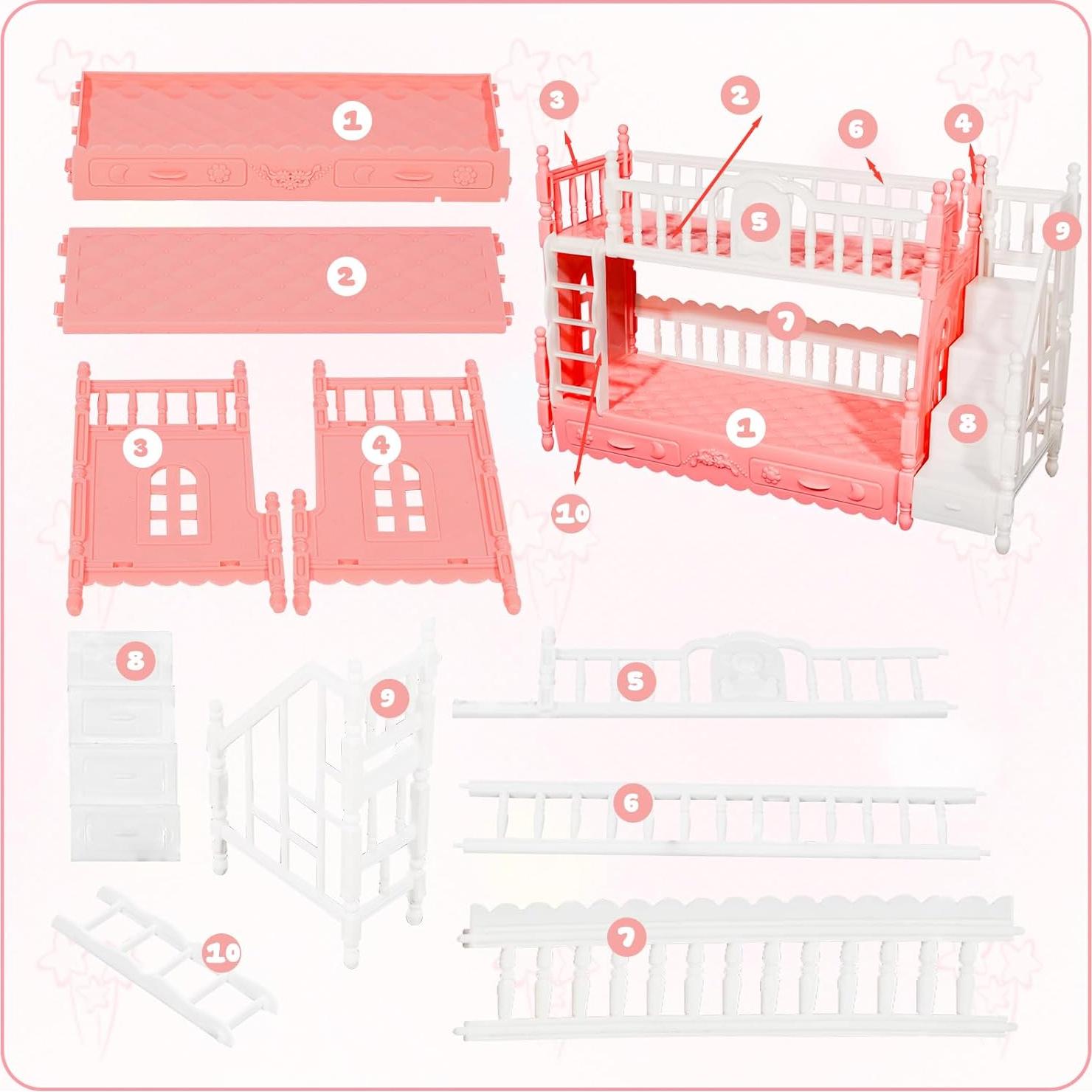 Conjunto Miniatuas 44 Pcs Pamonrueer - Vestidos y Accesorios