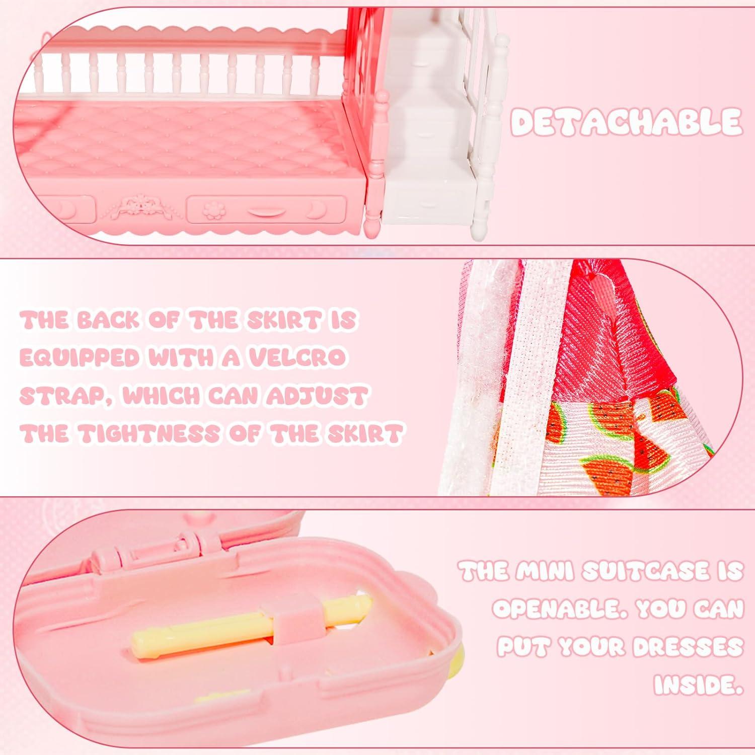 Conjunto Miniatuas 44 Pcs Pamonrueer - Vestidos y Accesorios