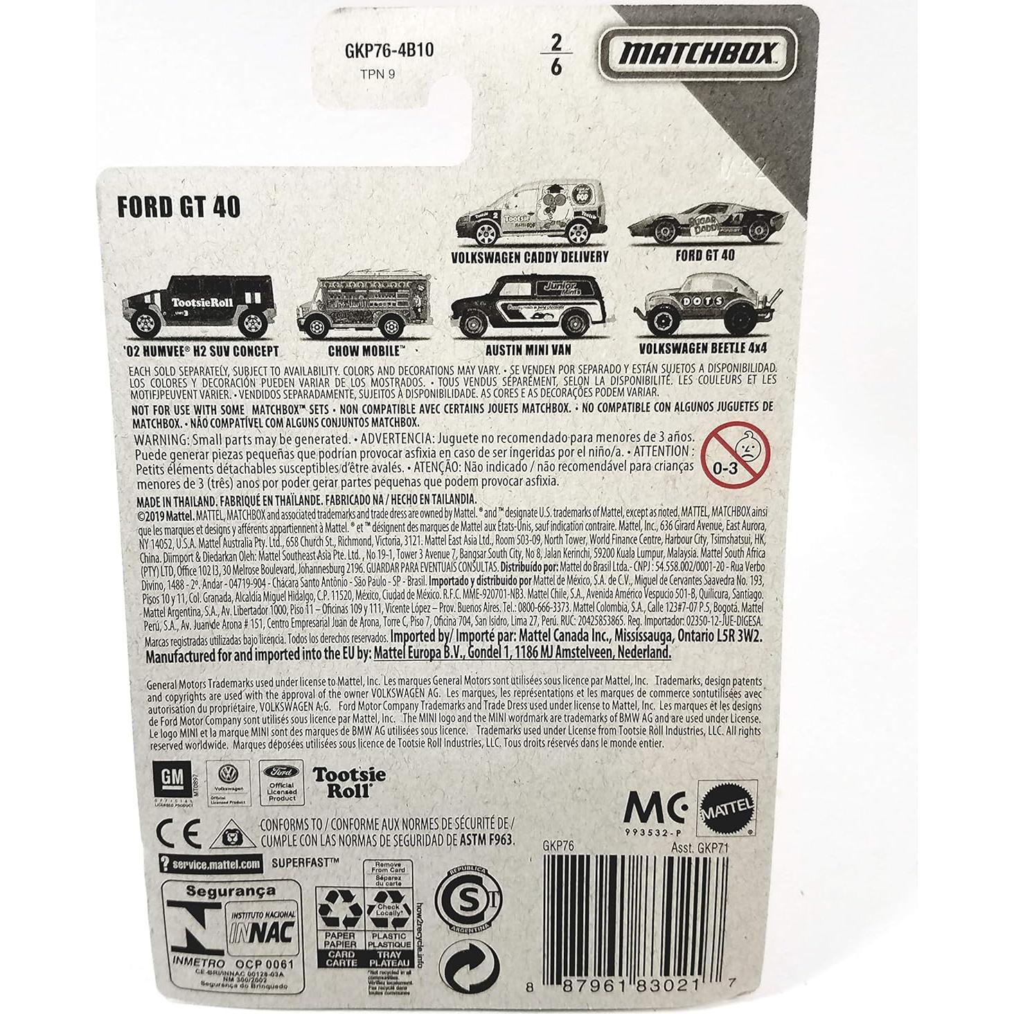 Auto a Escala Ford GT-40 Sugar Daddy 1:64 Mattel