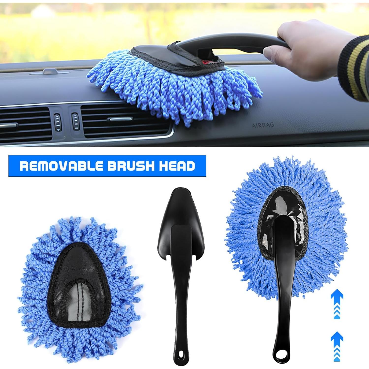 2 Cepillos de Microfibra Wogomz para Limpiar Tablero de Coche