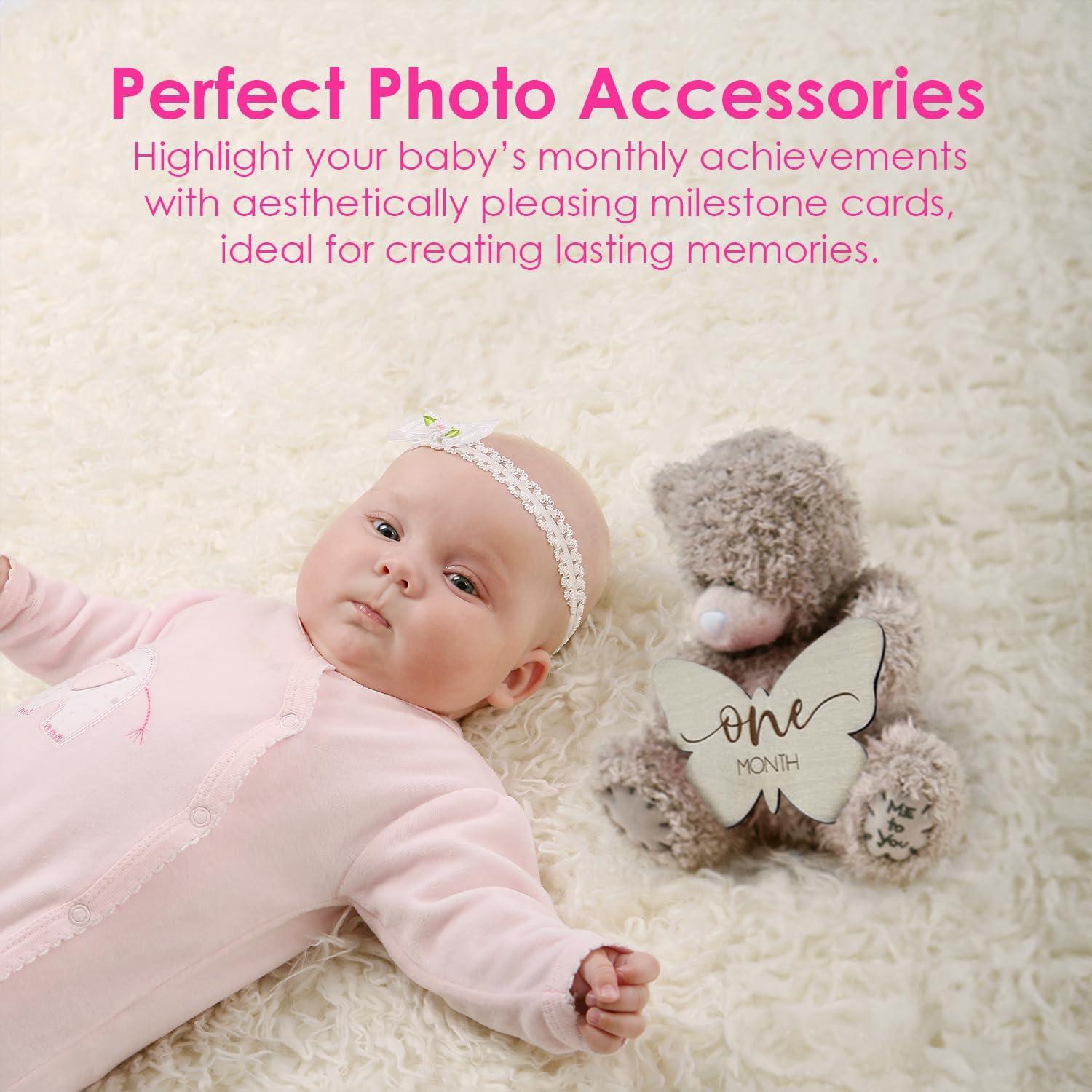 Tarjetas de Hitos Mensuales Bebé The Real Bossy Baby Madera