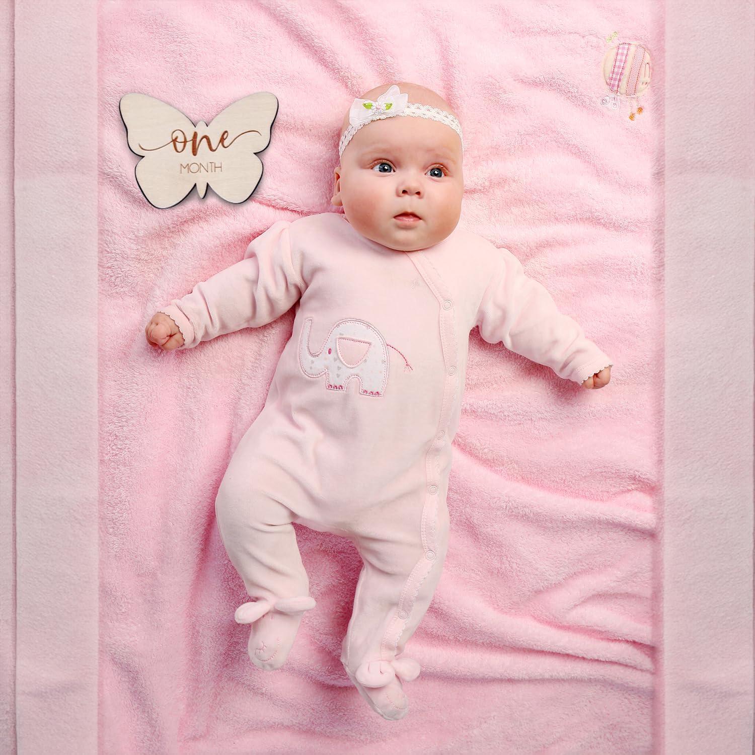 Tarjetas de Hitos Mensuales Bebé The Real Bossy Baby Madera