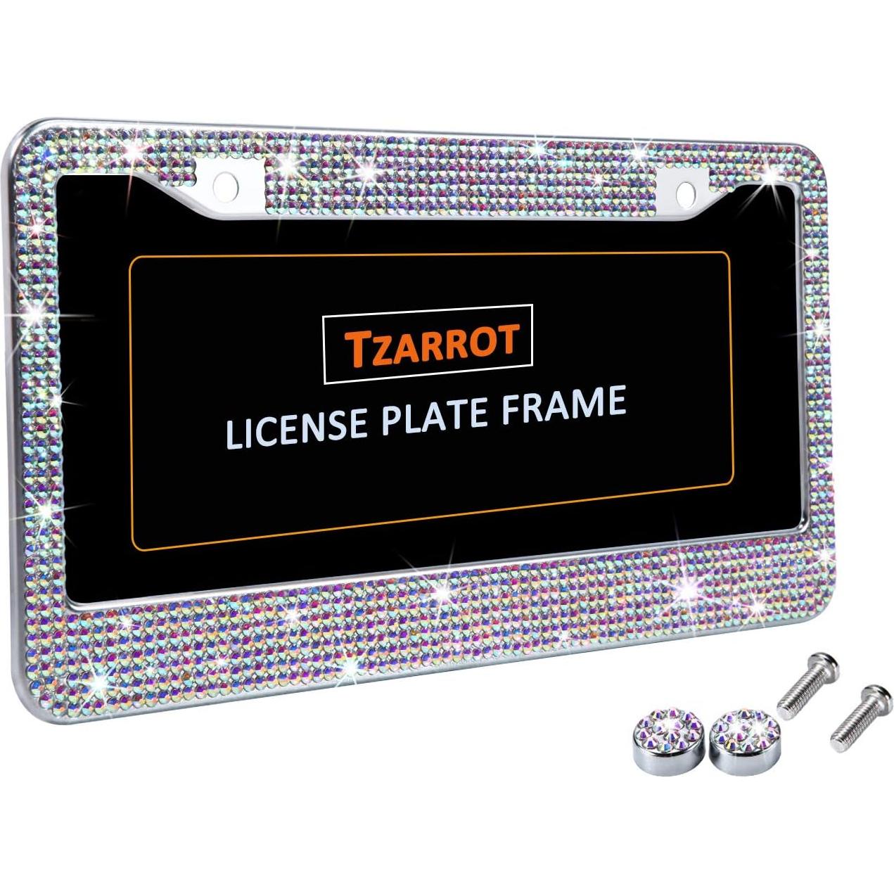 Marco de Placa de Licencia Brillante TZARROT AB Multicolor