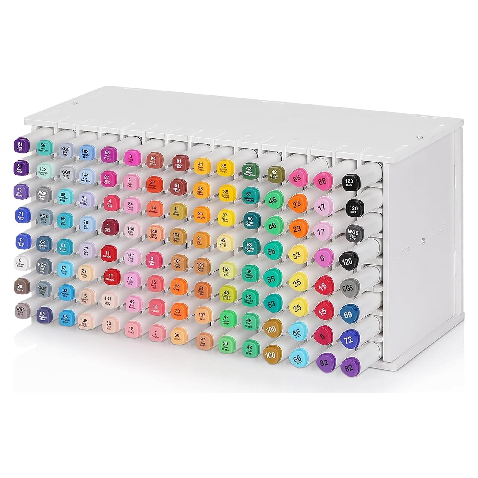 Organizador de Marcadores Loghot 120 Ranuras Blanco Ajustable