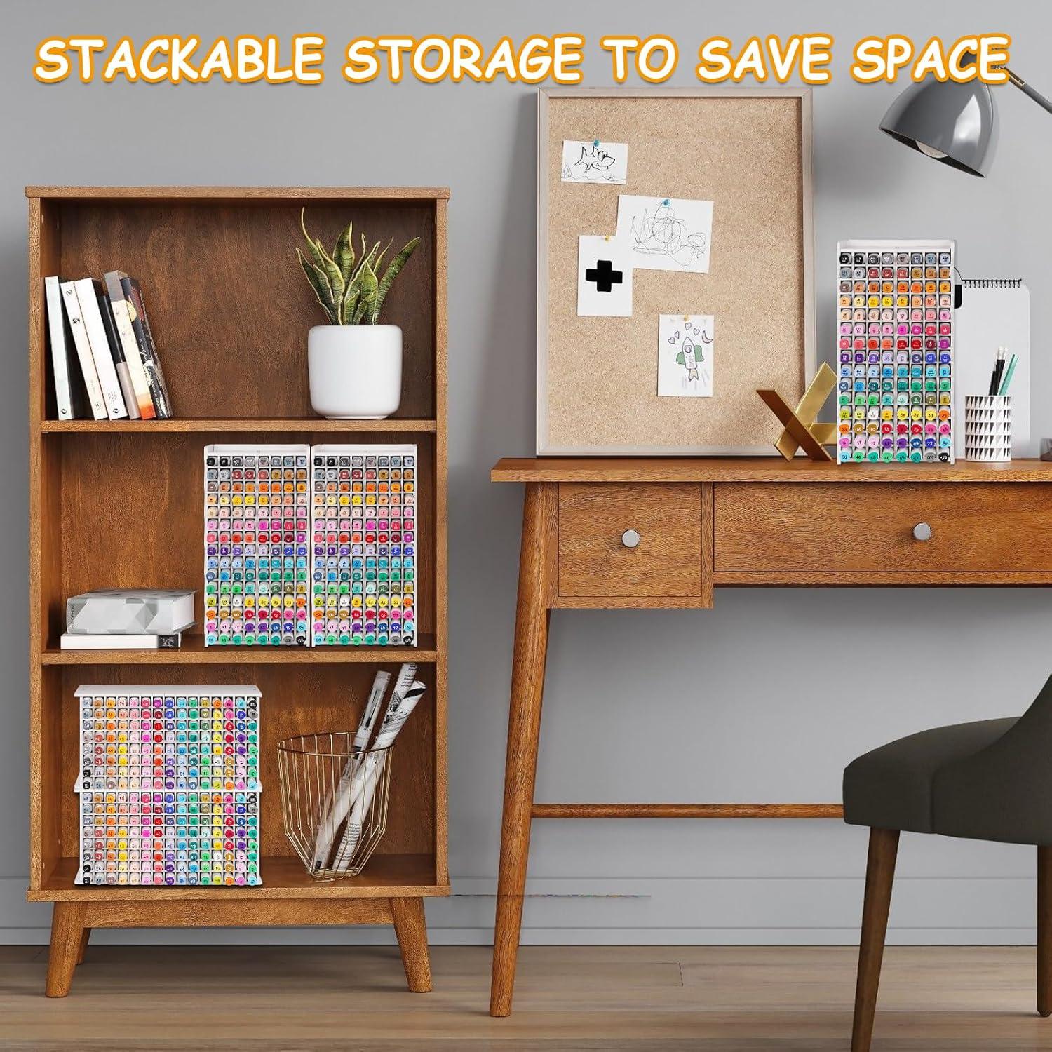 Organizador de Marcadores Loghot 120 Ranuras Blanco Ajustable