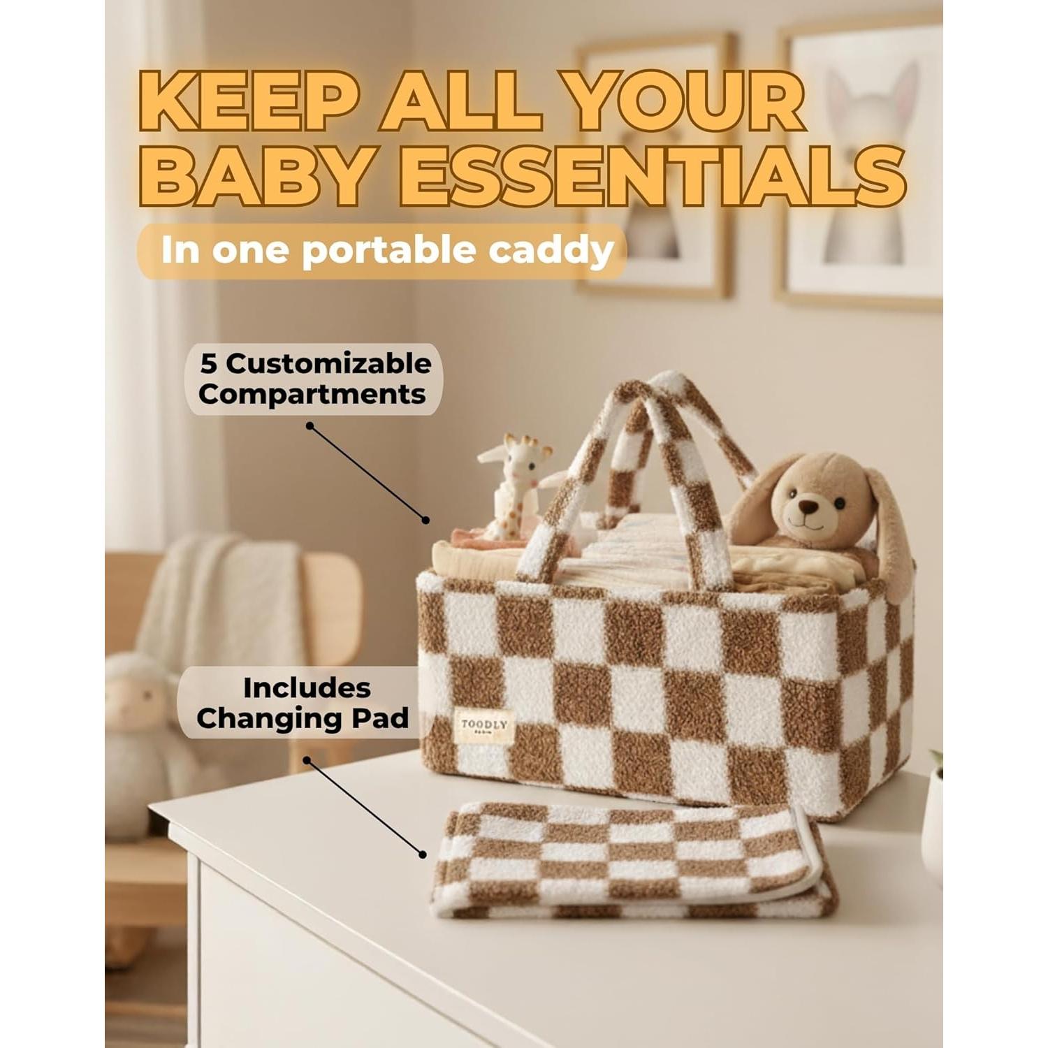 Organizador de Pañales Toodly con Almohadilla Cambiadora 38cm