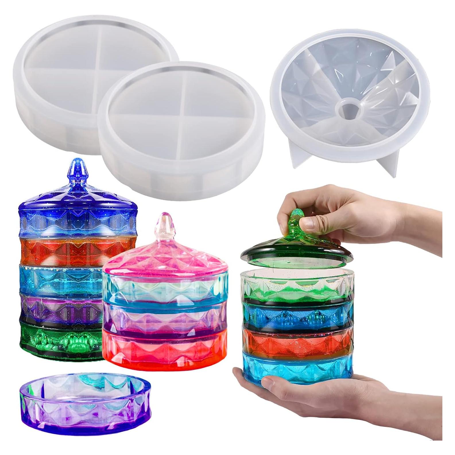 Molde de Resina Wehous para Caja Apilable con Tapa - 3 Piezas