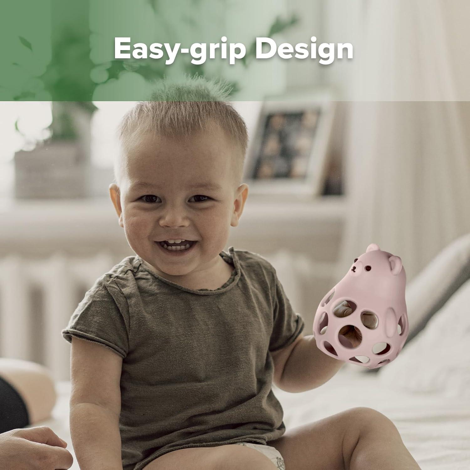 Mordedor 3 en 1 Haakaa Rosa - Silicona Grado Alimenticio