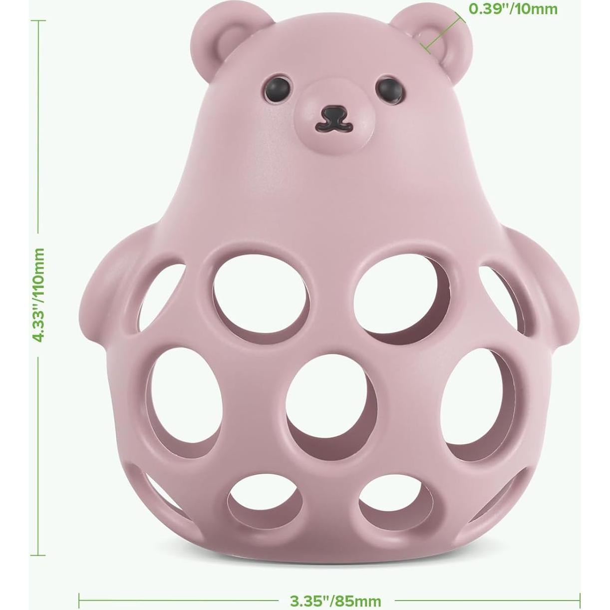 Mordedor 3 en 1 Haakaa Rosa - Silicona Grado Alimenticio