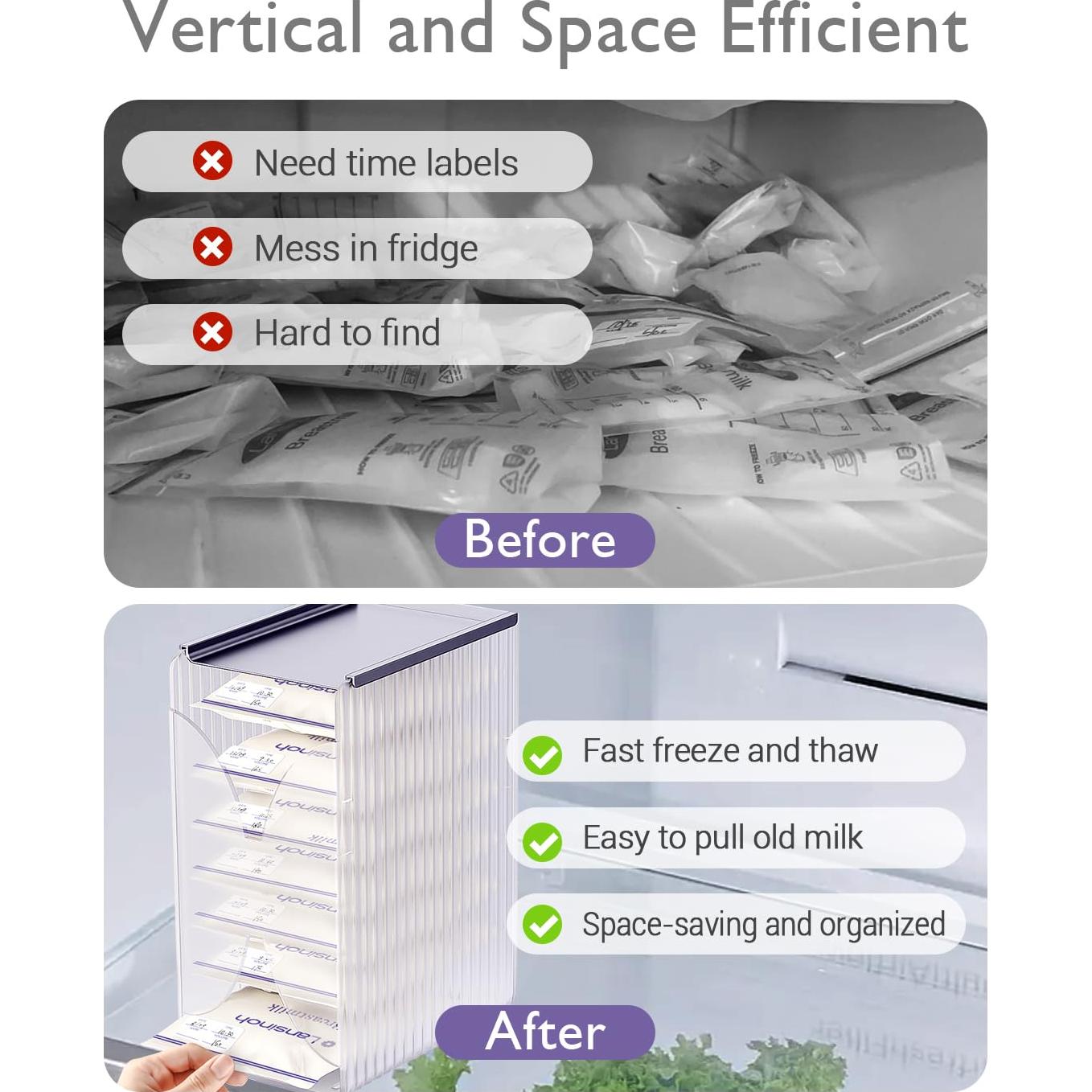 Organizador de Almacenamiento de Leche Materna 66 oz - BPA Free