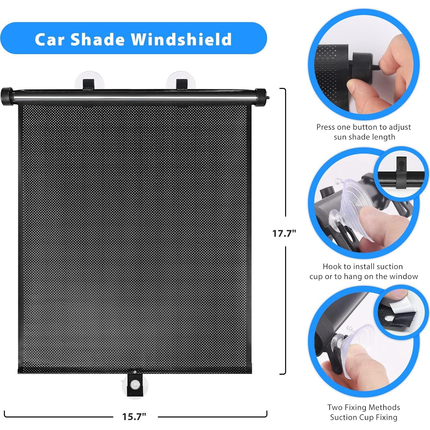 Sombrillas para Ventanas de Auto SHEEFLY - Paquete de 2, UV y Plegables