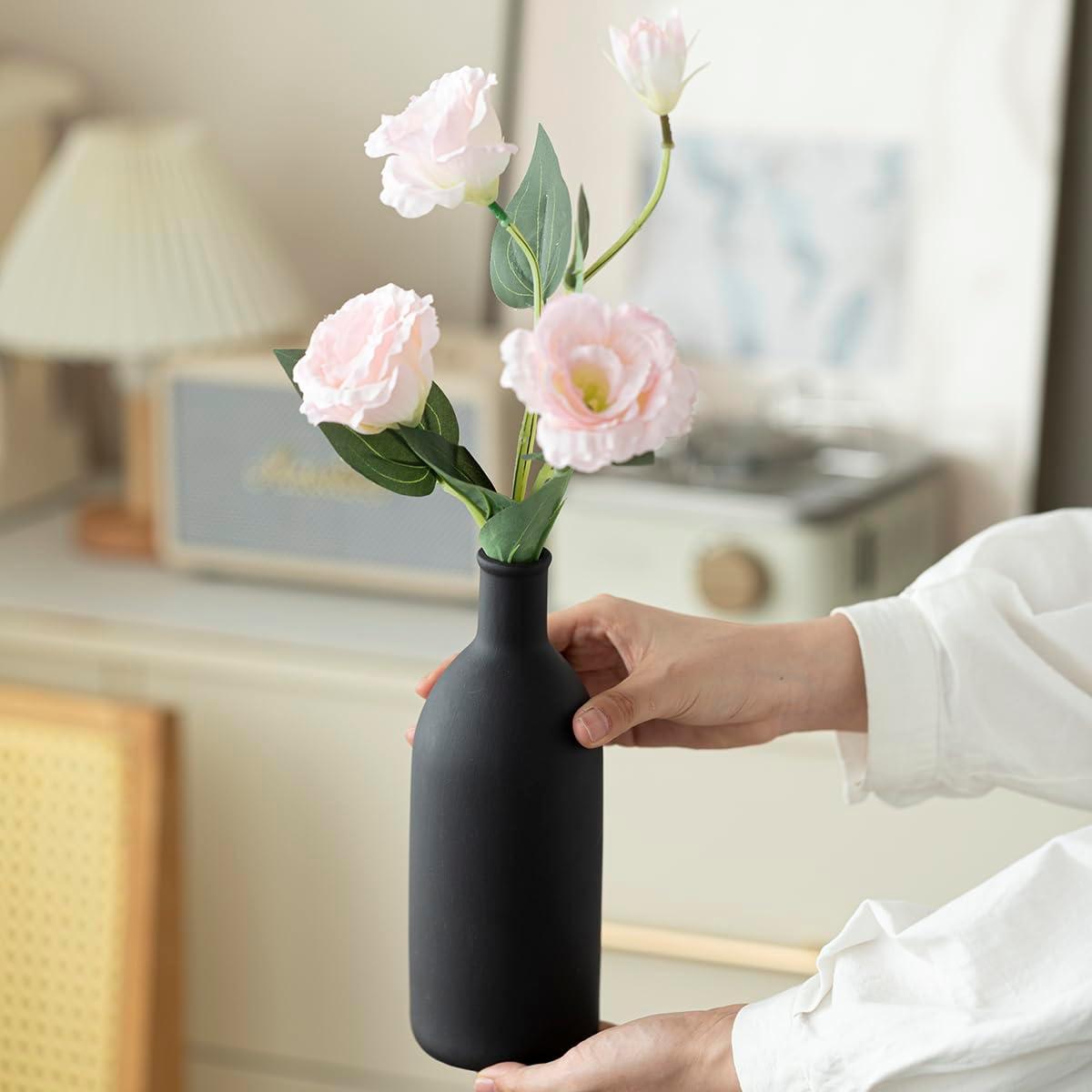 Juego de 3 Jarrones de Cerámica Vaurcesa Modernos Mate