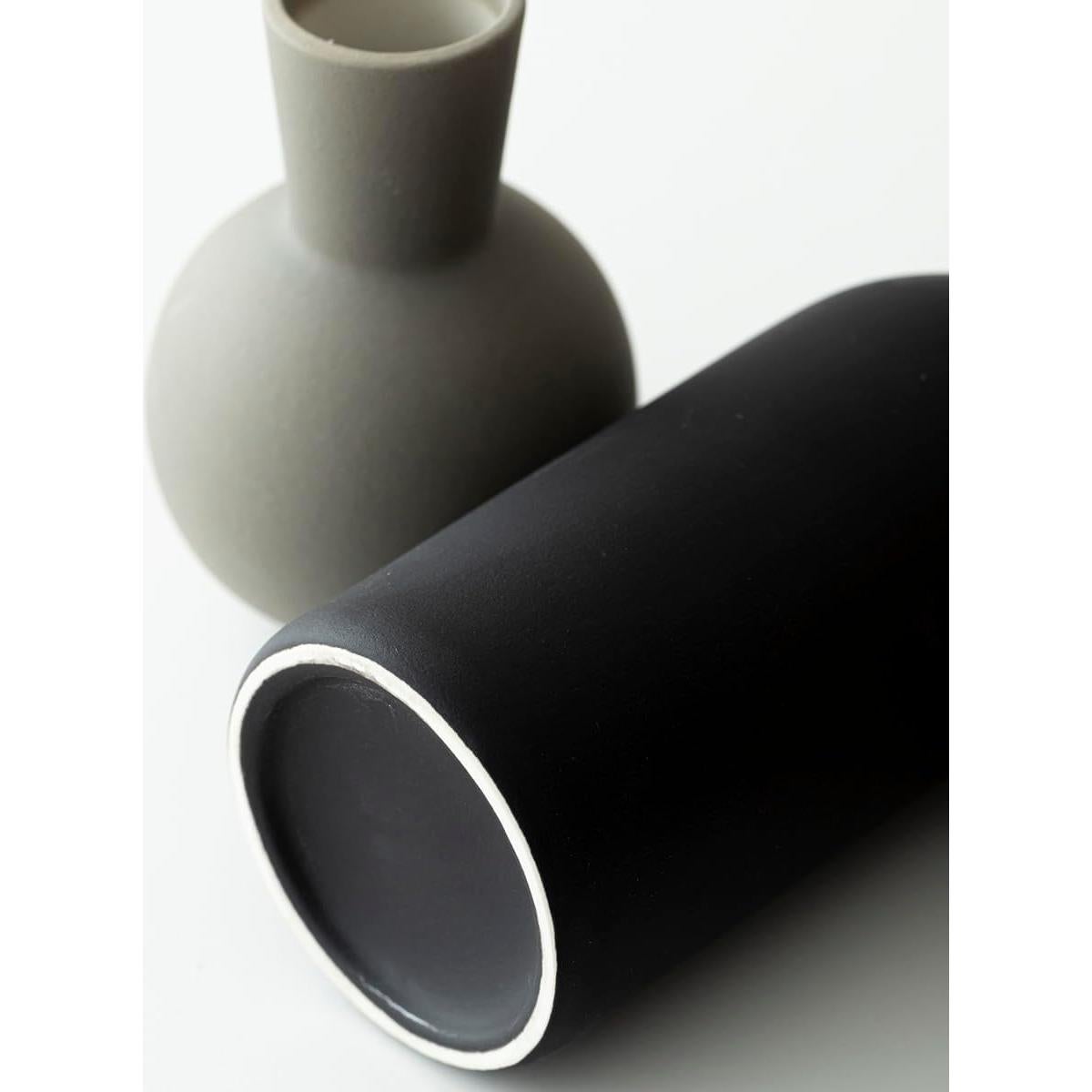 Juego de 3 Jarrones de Cerámica Vaurcesa Modernos Mate