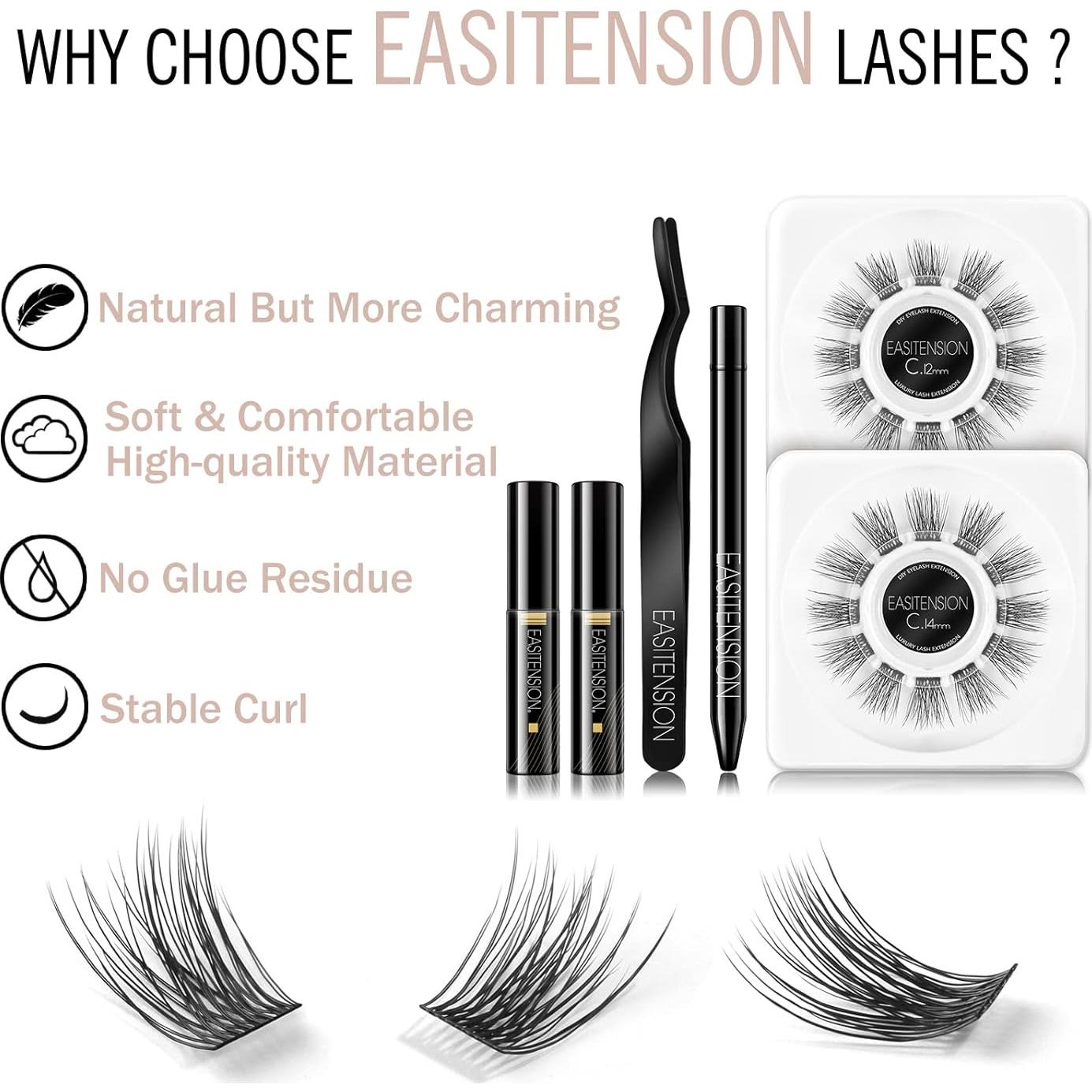 Kit de Extensión de Pestañas 3D KAIFENG - 12mm y 14mm