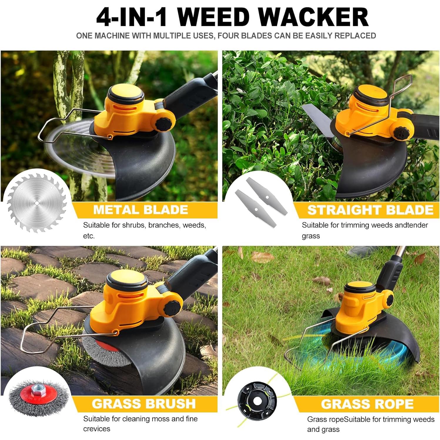 Desmalezadora eléctrica inalámbrica Lx2crya 1300W 4 en 1