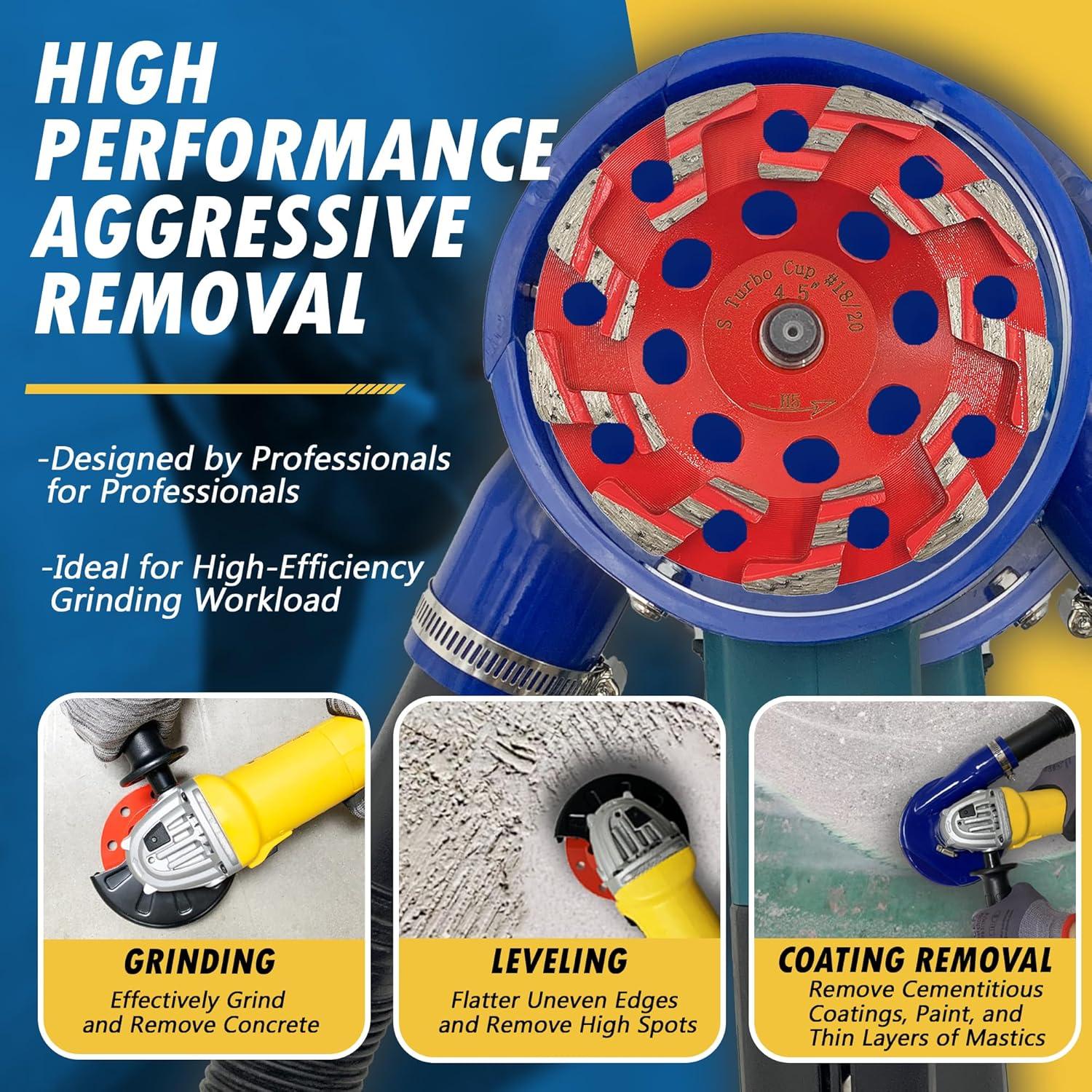 Rueda de Molienda Diamante 4.5" EDiamondTools #18/20 Grano