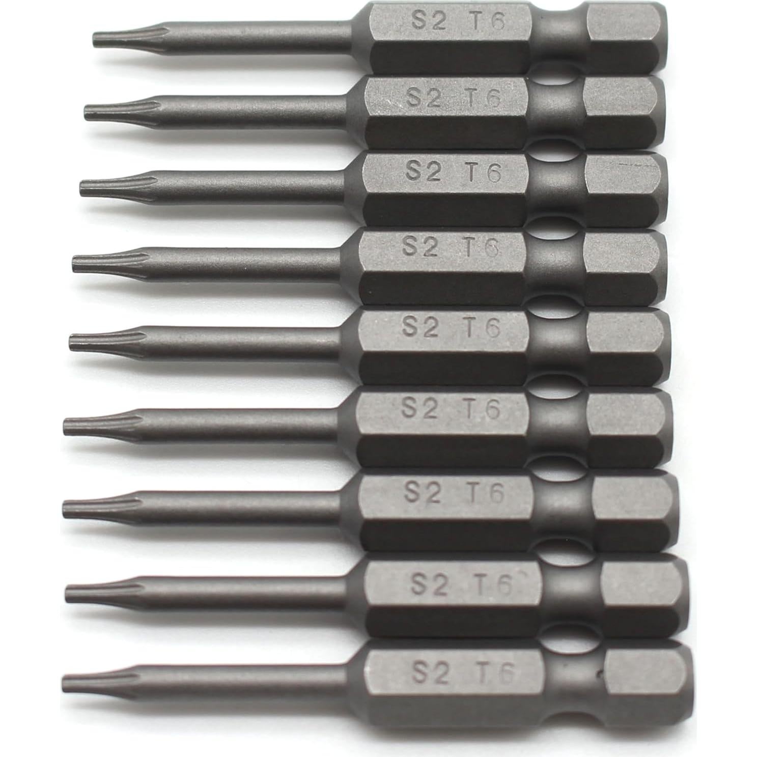 Juego de 10 Puntas de Destornillador Torx T6 TMAX Acero S2