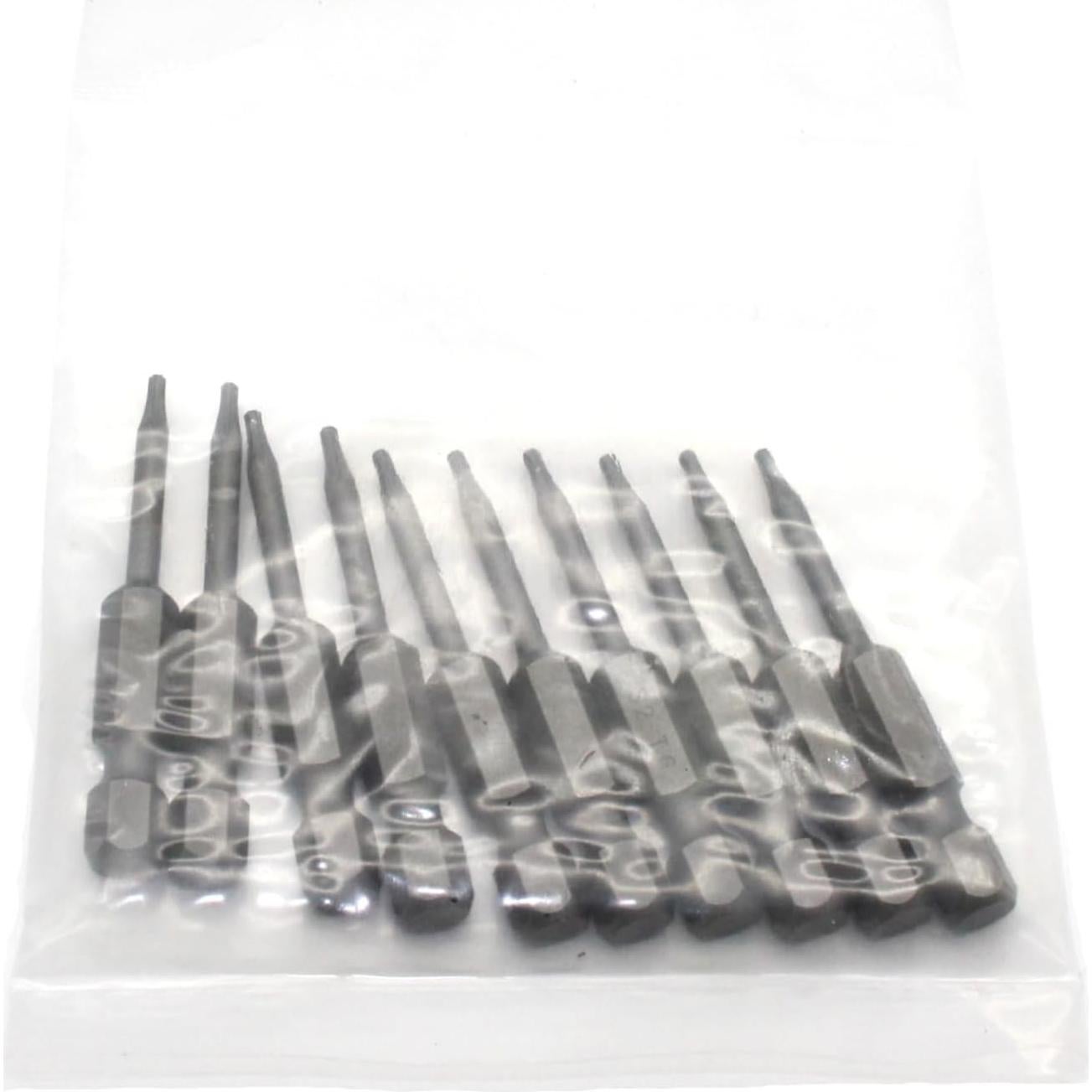 Juego de 10 Puntas de Destornillador Torx T6 TMAX Acero S2