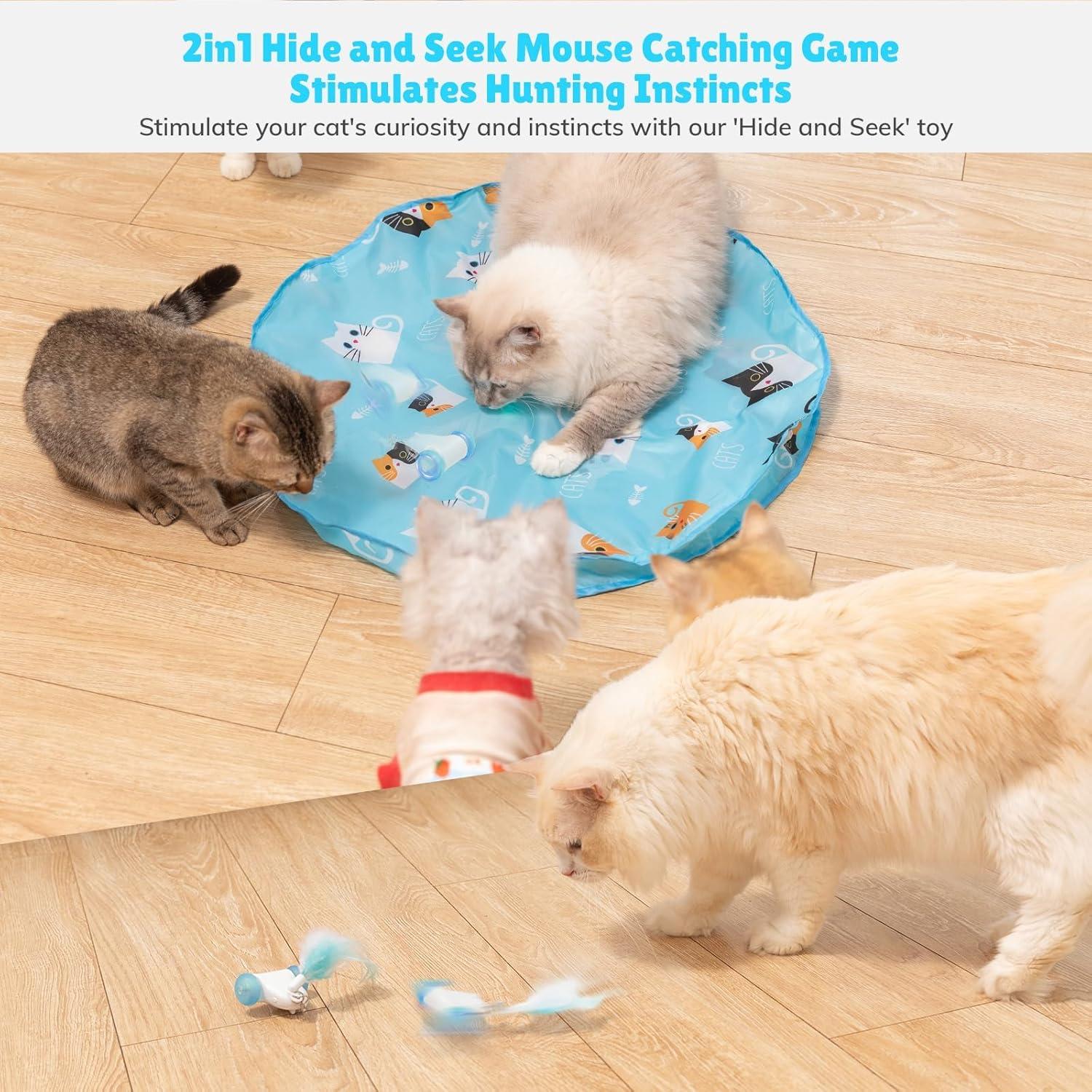 Juguete Interactivo para Gatos Pubialo 2 en 1 Automático