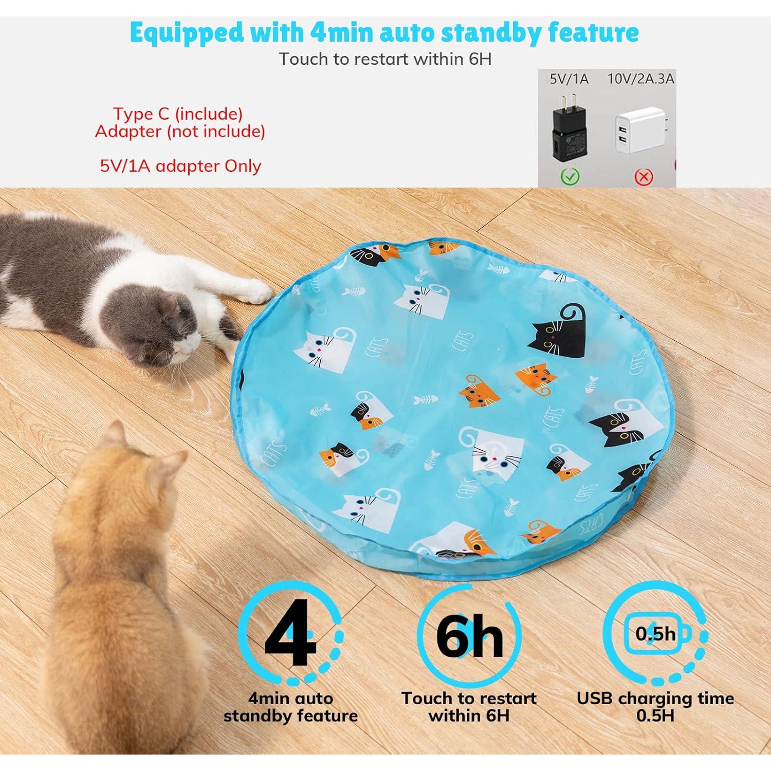 Juguete Interactivo para Gatos Pubialo 2 en 1 Automático