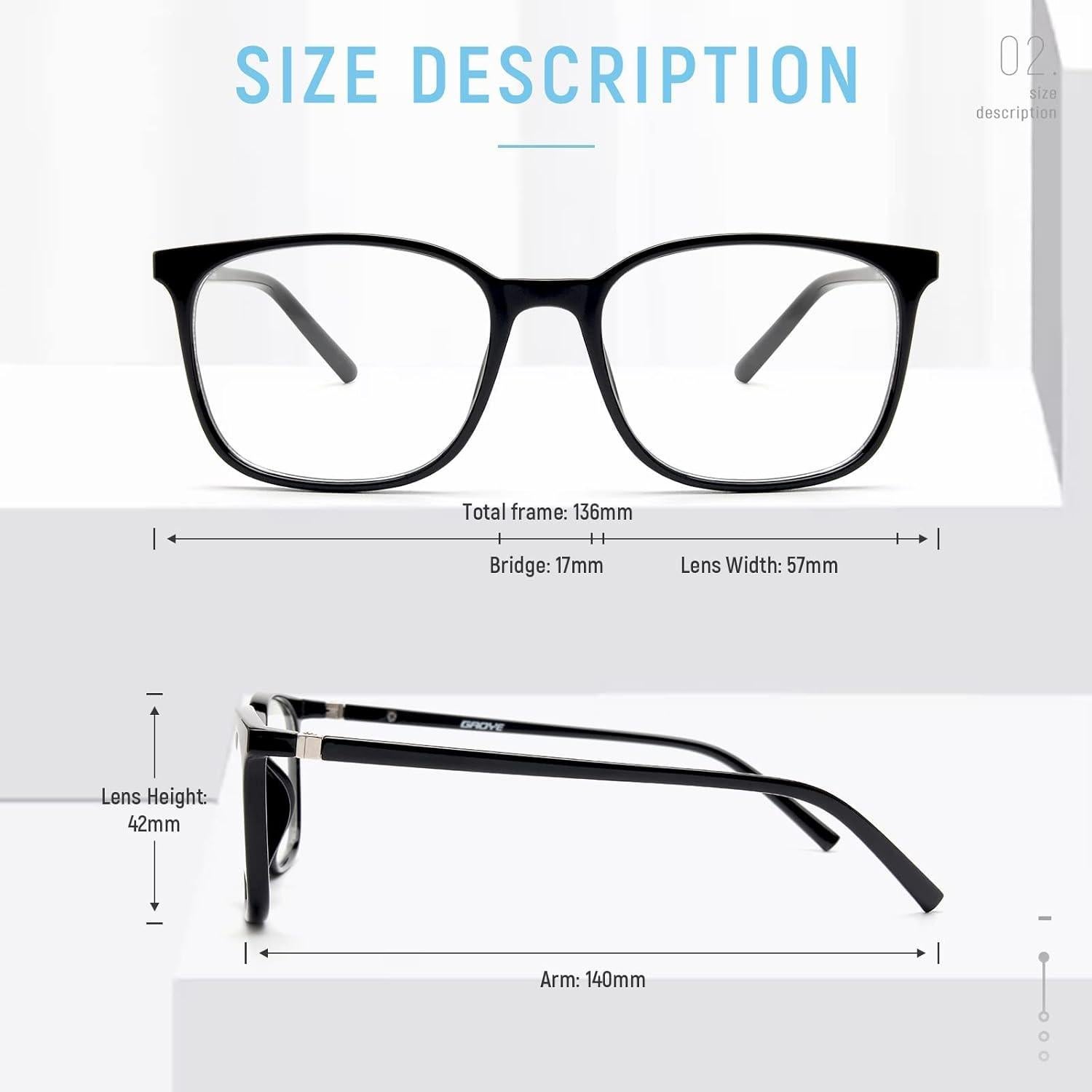 Gafas Anti Luz Azul Gaoye 2 Pack Unisex UV400