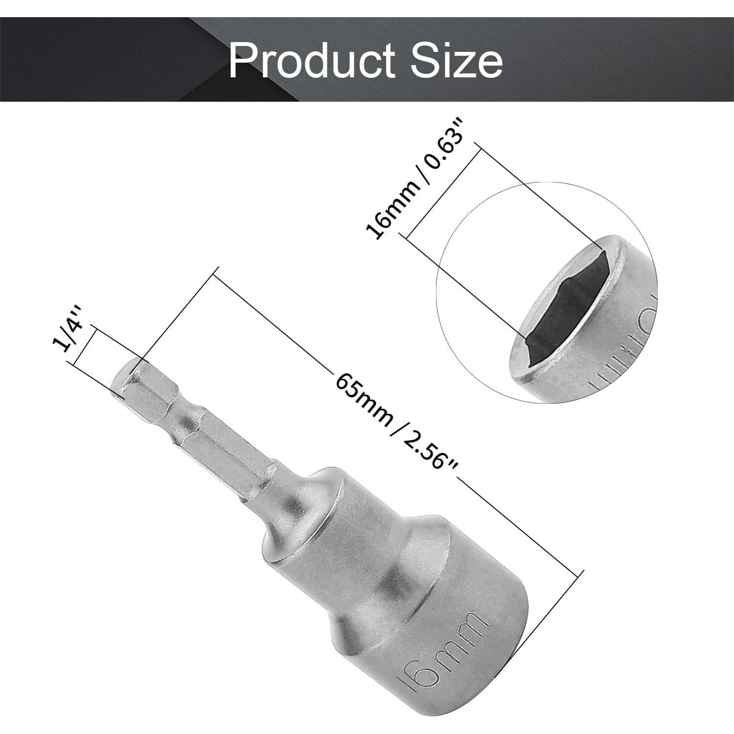 Portaherramientas Magnético Utoolmart 16mm 1/4" Cambio Rápido