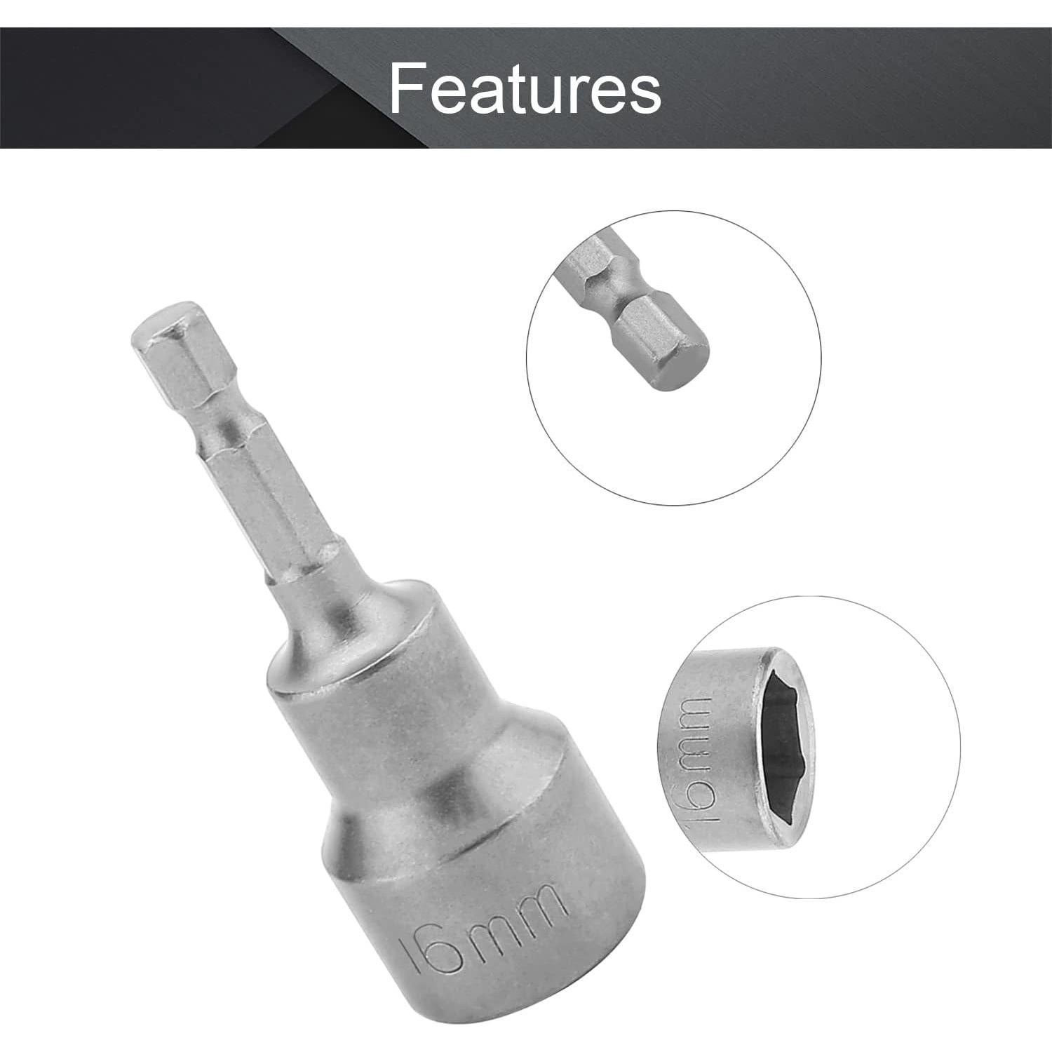 Portaherramientas Magnético Utoolmart 16mm 1/4" Cambio Rápido