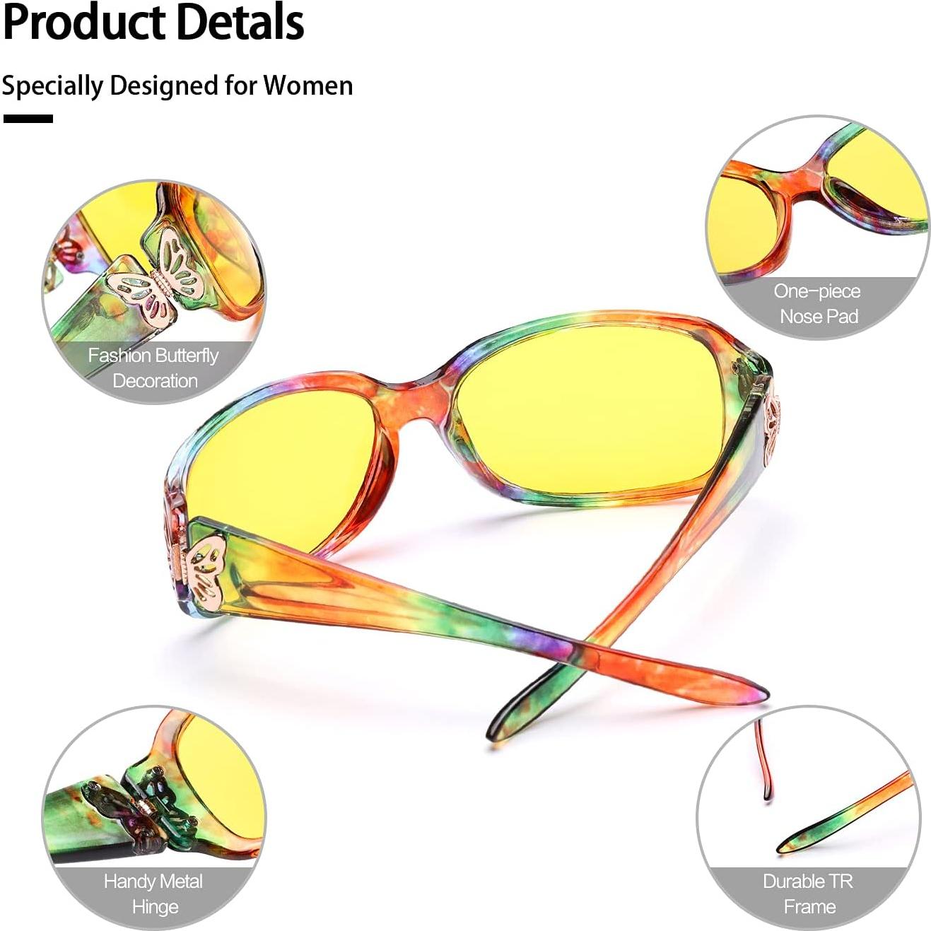 Gafas de Visión Nocturna LVIOE para Mujeres Tinte Amarillo