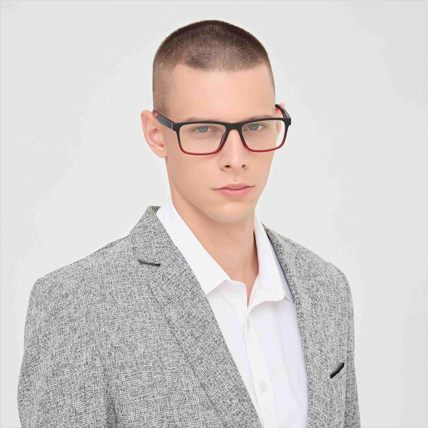 Paquete de 4 Gafas de Lectura Acavefox 1.0x Hombres Anti-Luz Azul