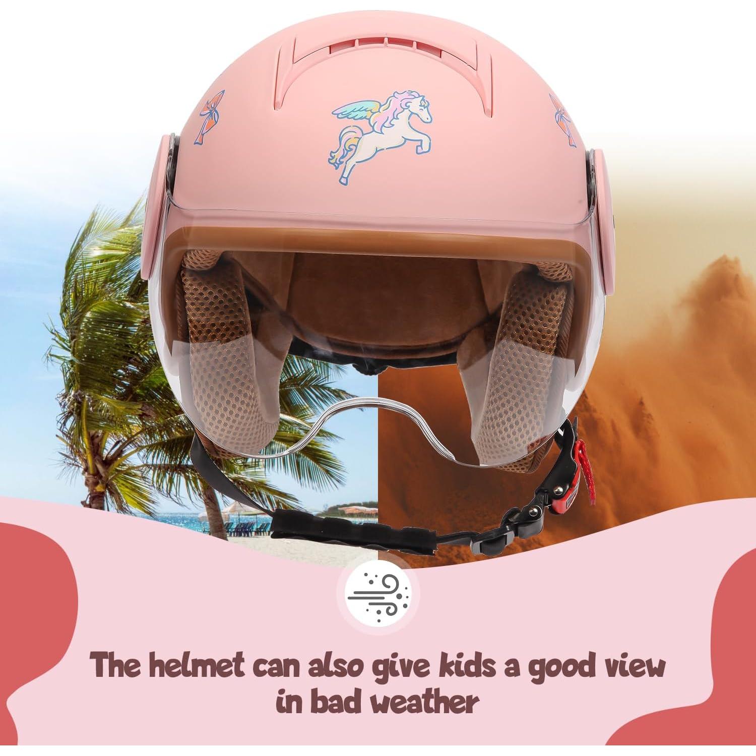 Casco de Motocicleta para Niños YUDJYQM BY-750S Azul 46-54 CM