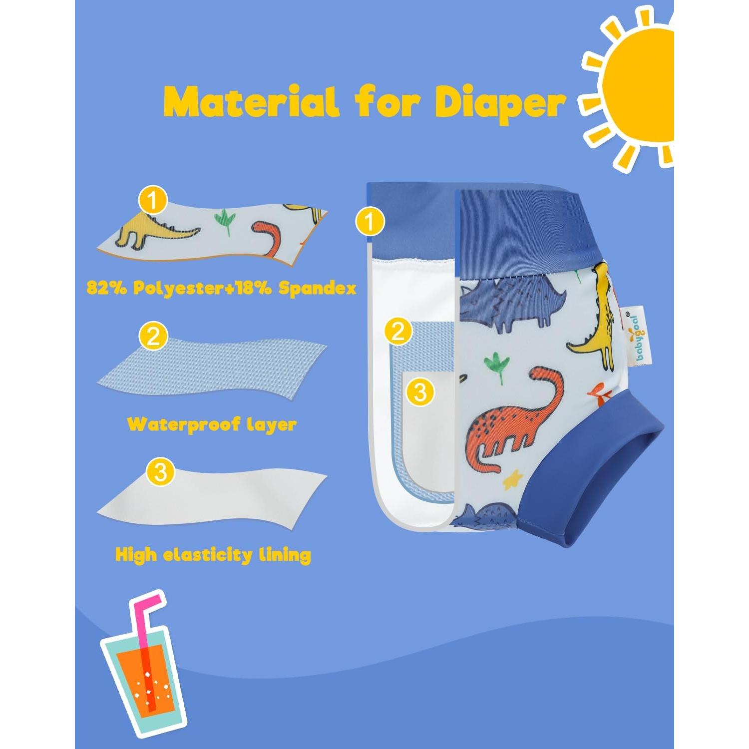 Pañales de Natación Reutilizables Babygoal 0-6 Meses