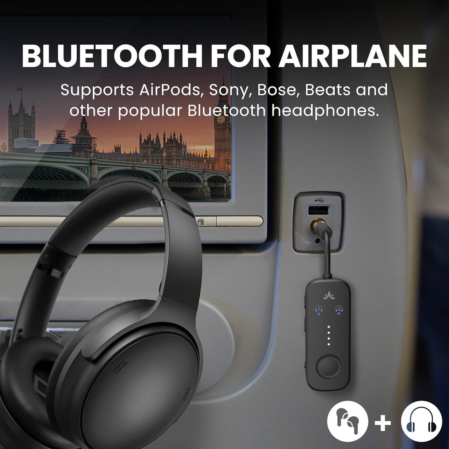 Adaptador Bluetooth 5.3 Avantree Relay para Aviones 20h