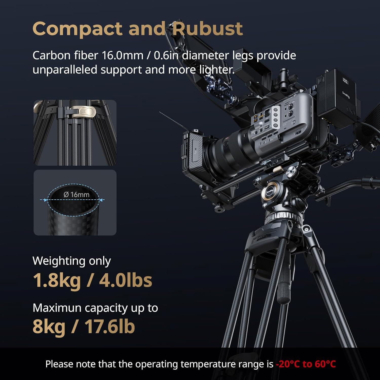 Trípode de Video SmallRig AD-Pro8 196 cm con Contrapeso