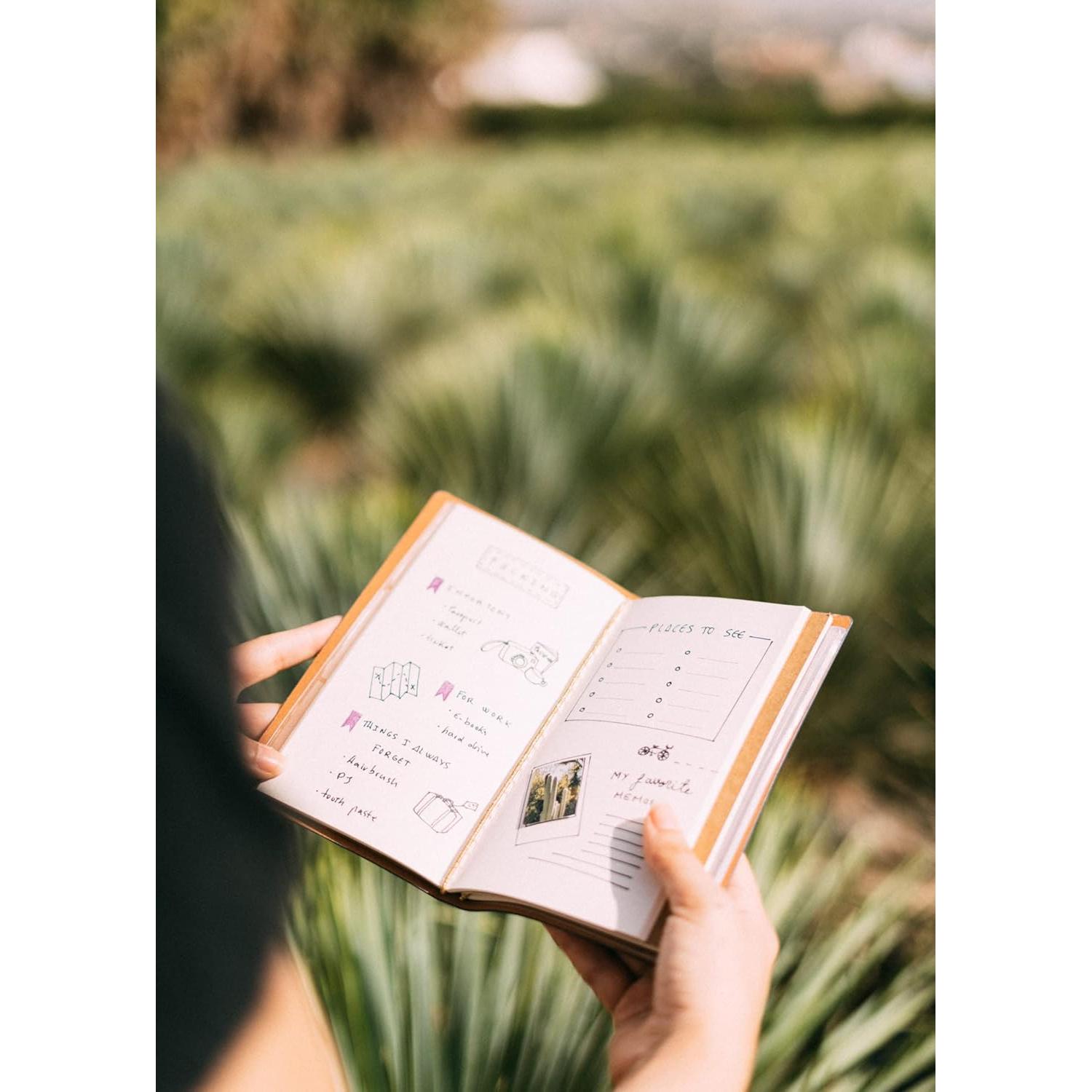 Cuaderno de Viaje A5 Grupo Erik Astral 80 Hojas PU Cuero